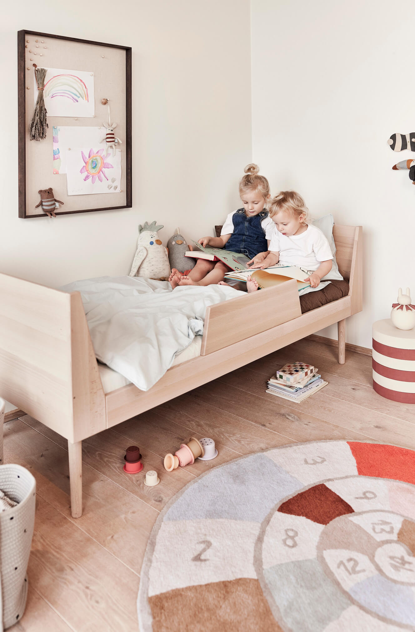 Maus Babywagen Clip Bio-Baumwolle Weiß