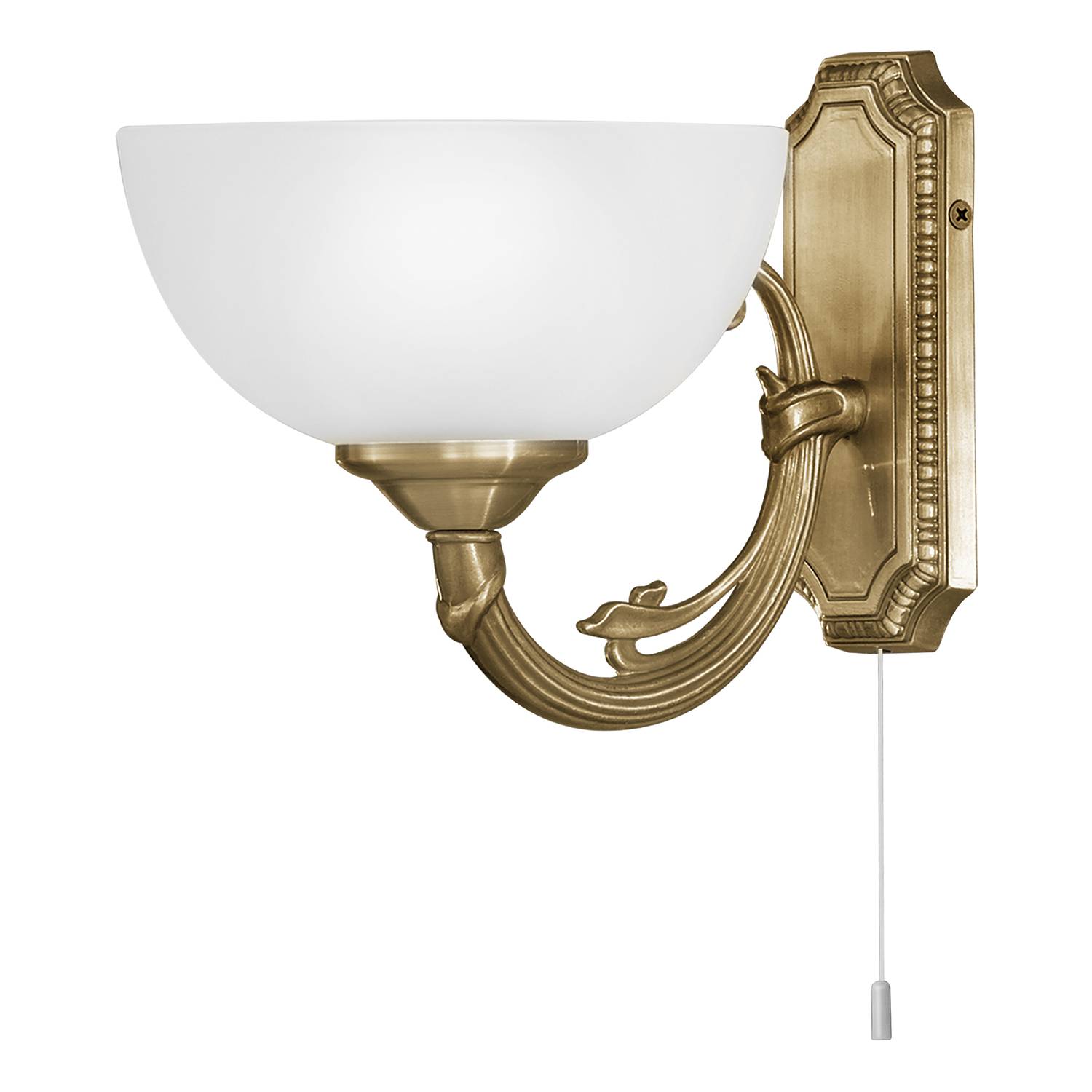 1-Flammig Savoy Wandleuchte Glas Stahl