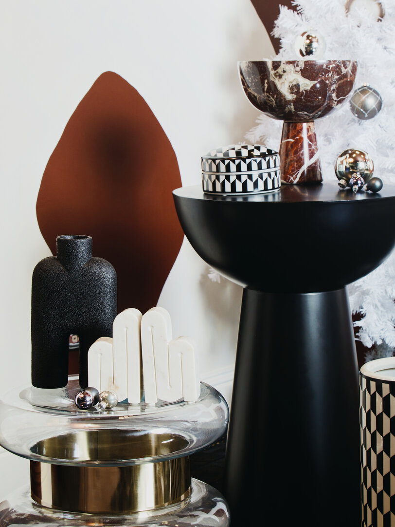 Marlo Small Geometric Patterned Ceramic Jar