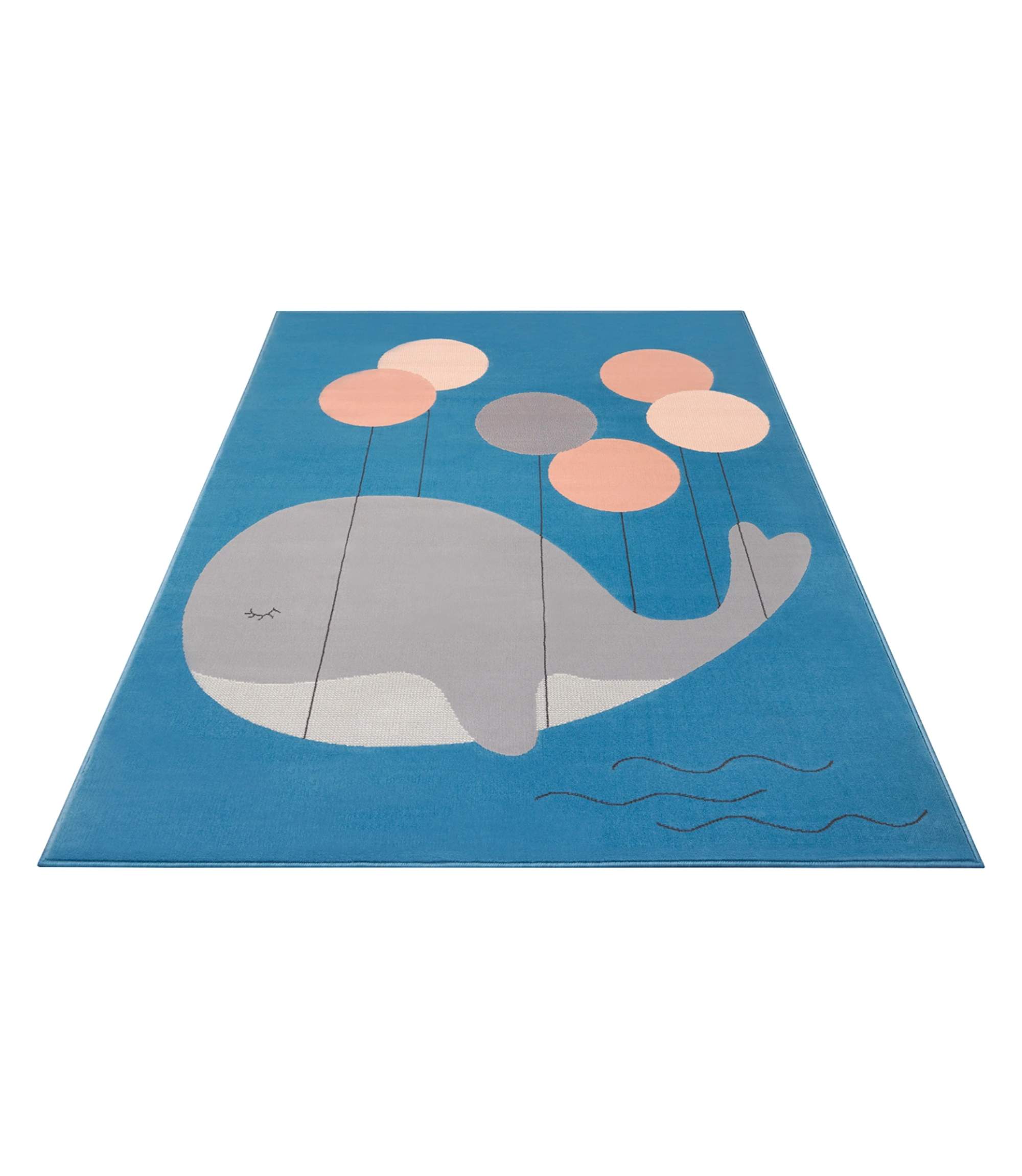 Kinderteppich Whale Buddy Himmelblau