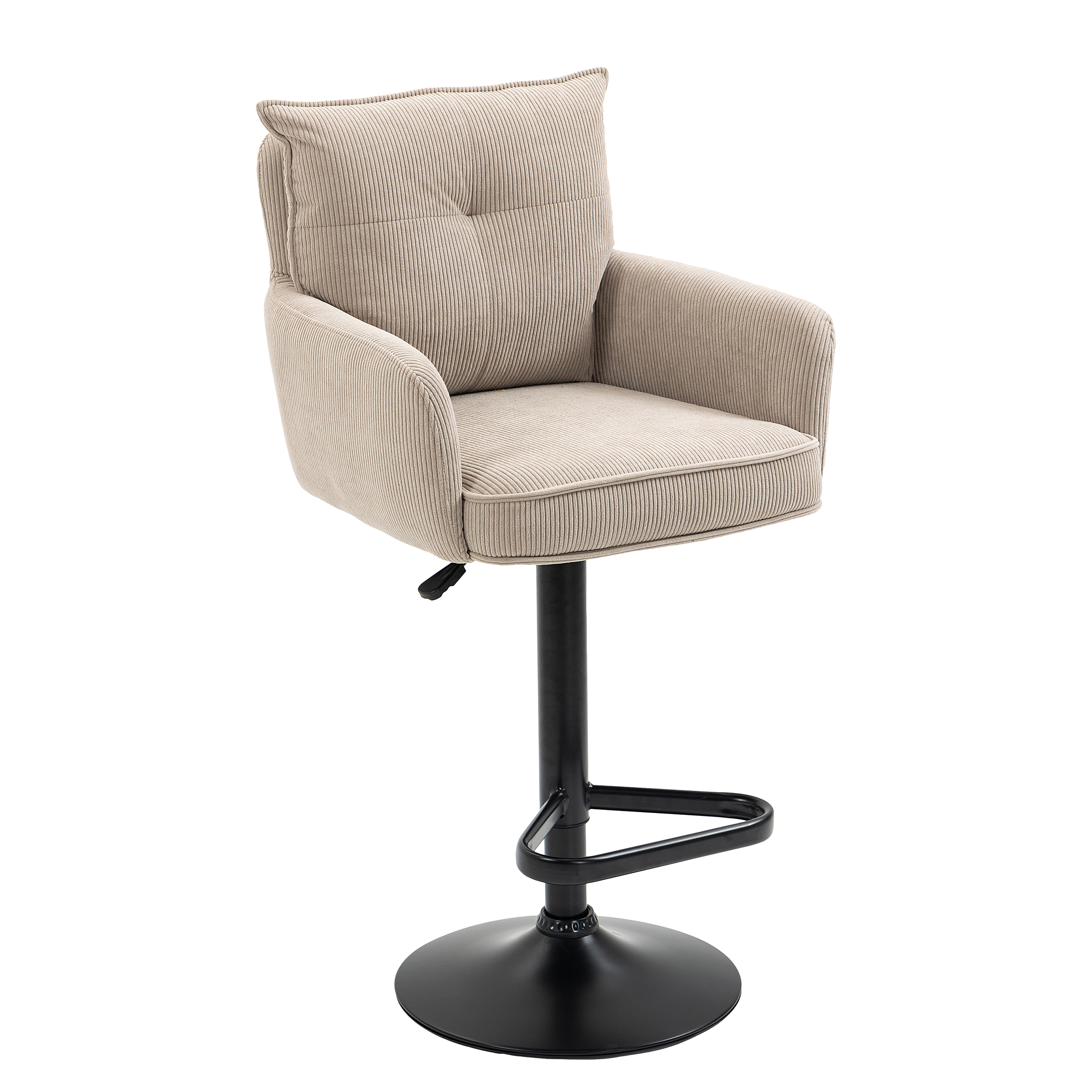 2x Drehbarer Barstuhl DIDRIP Höhenverstellbar Cappuccino