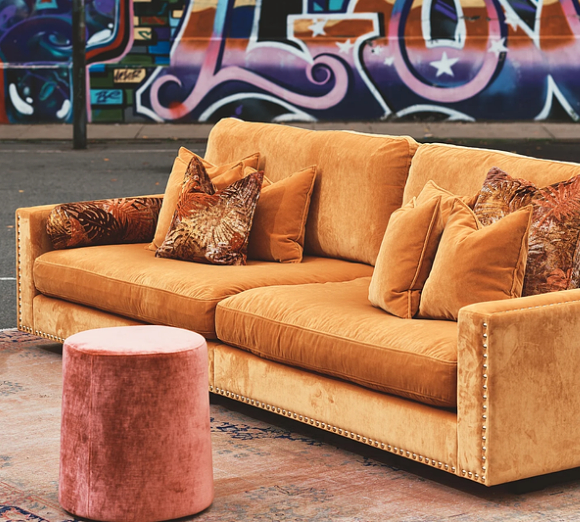 Valen XL Sofa Solemio Senfgelb 88