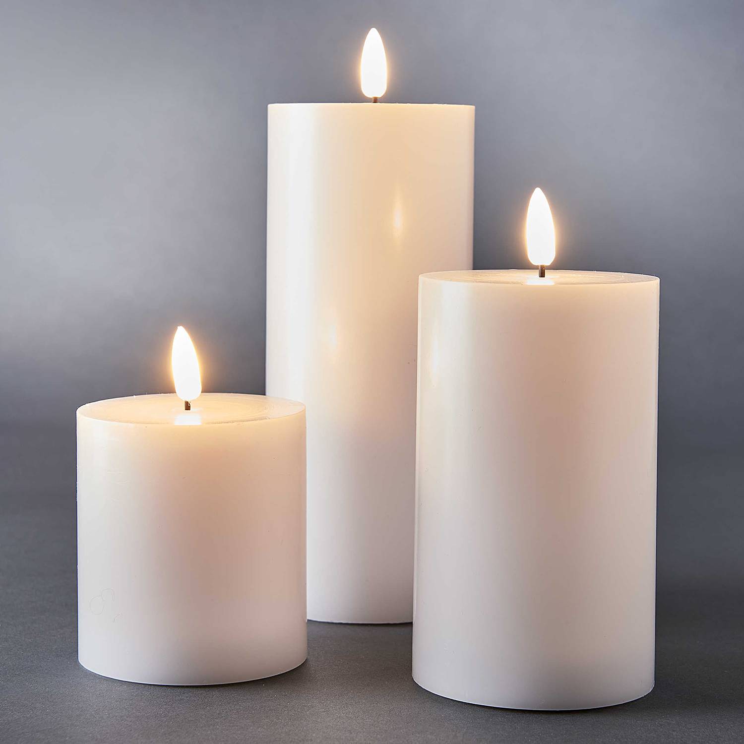 Nordic Light LED-Candles Set of 3 Wax White