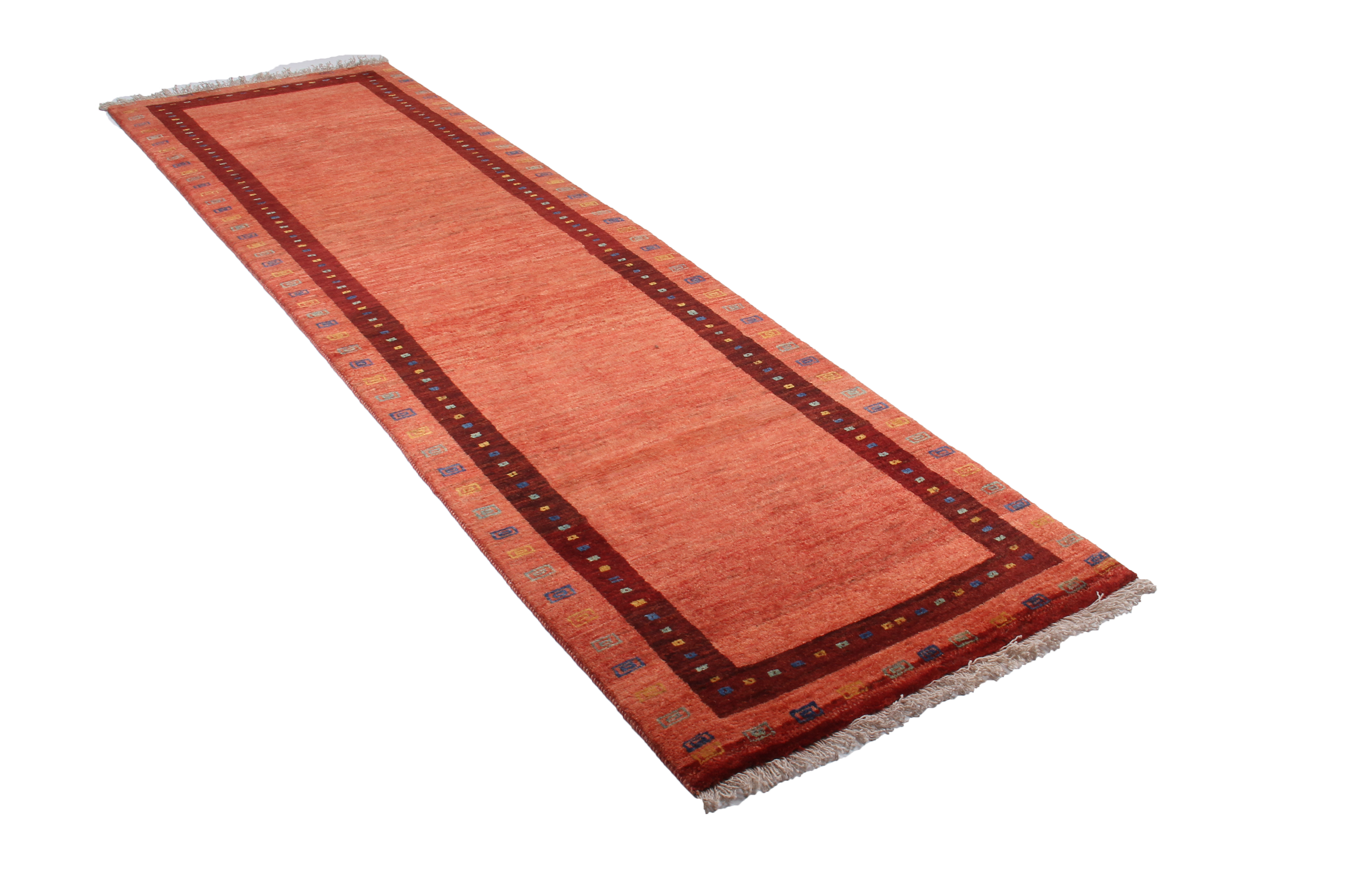 Gabbeh Teppich Wolle Rot