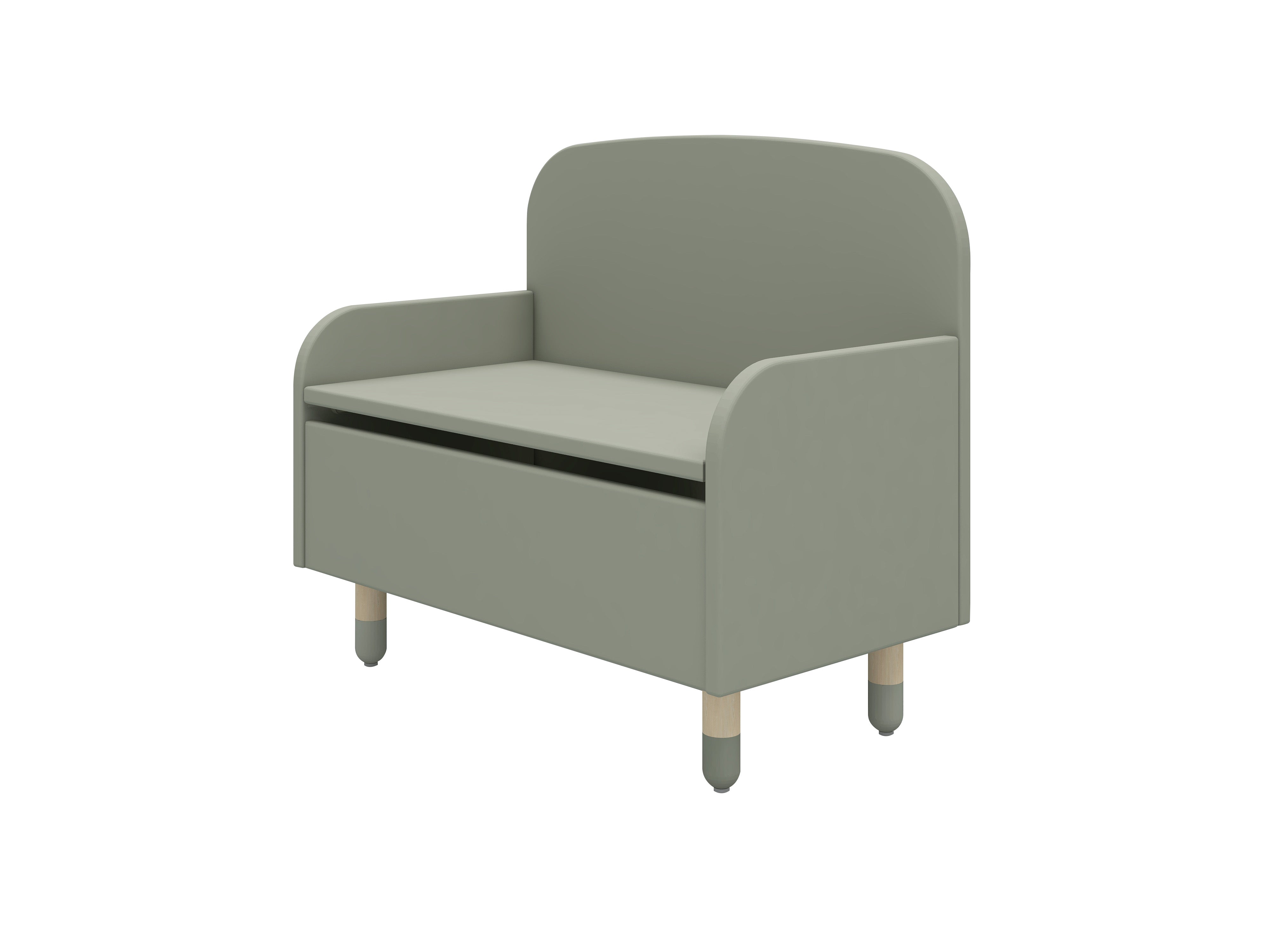 Dots Kinder Aufbewahrungsbank Eschenholz Grün