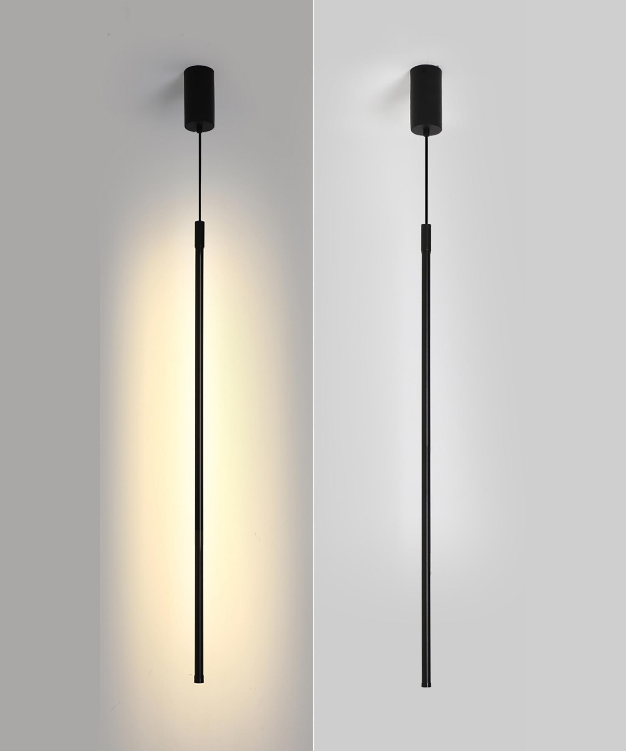 2x Minimalistische LED Hängeleuchte HYPNOS Small Schwarz