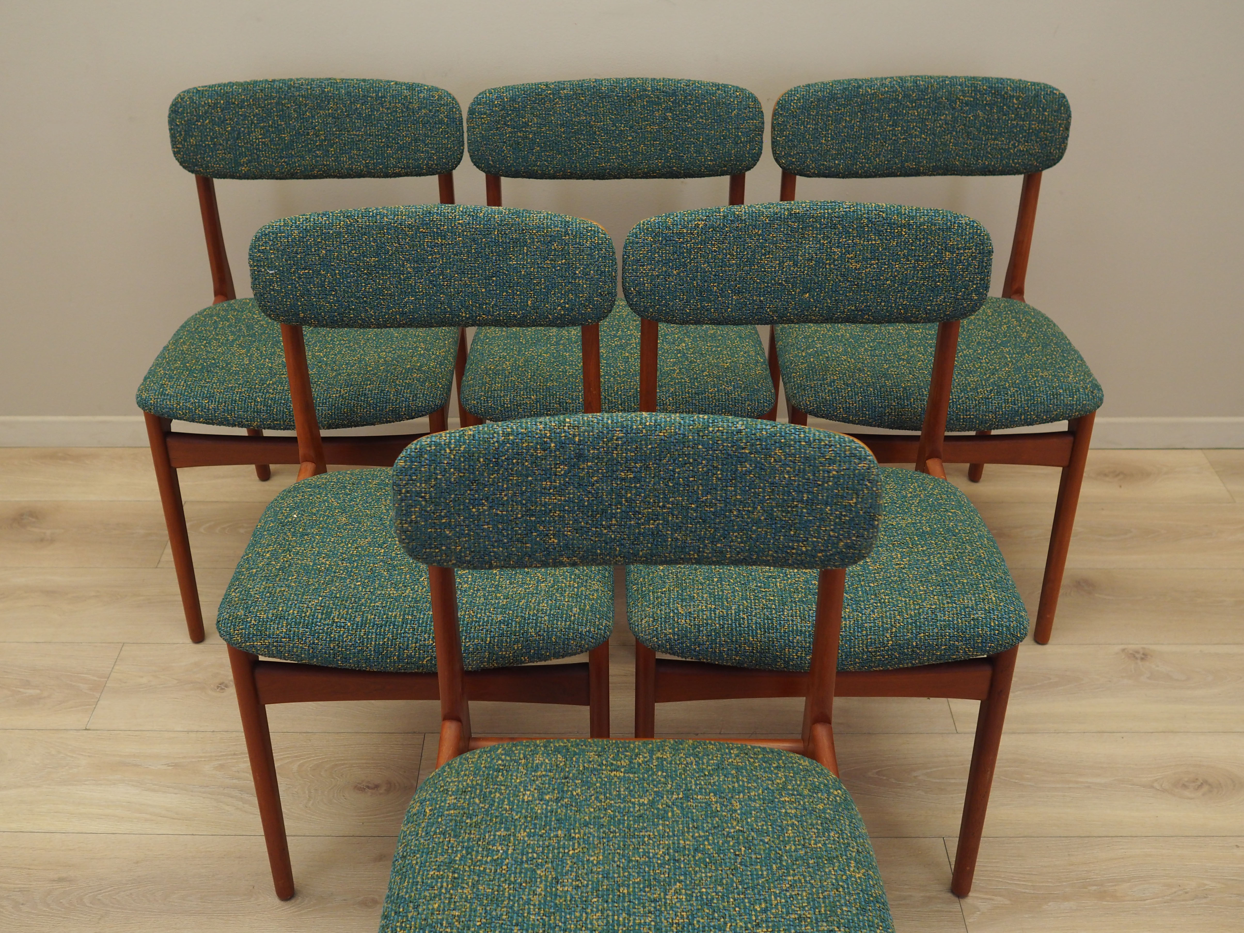 6x Esszimmerstühle Teakholz 1960er Jahre