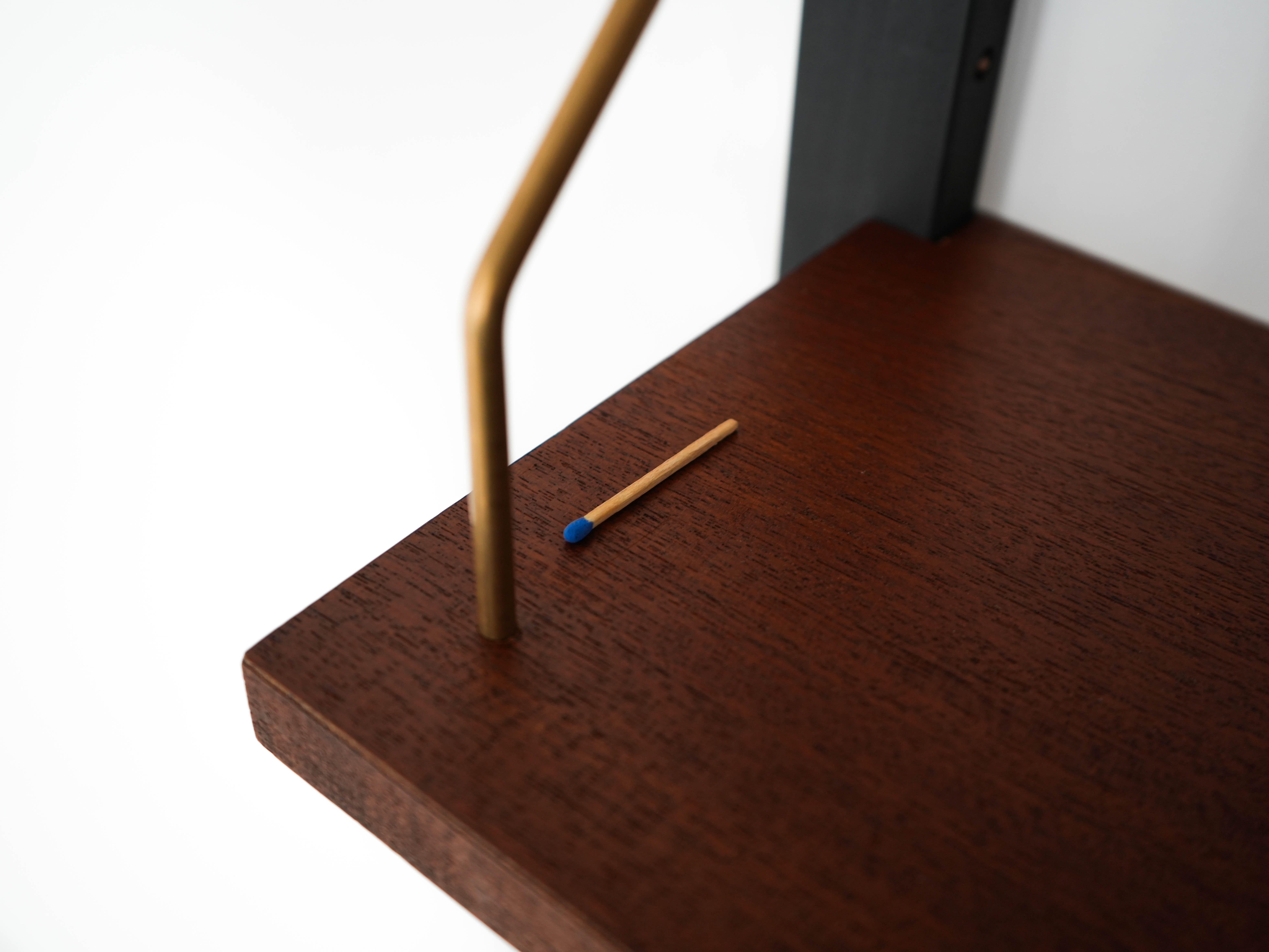 Teak-Wandmöbel Braun 1960er Jahre