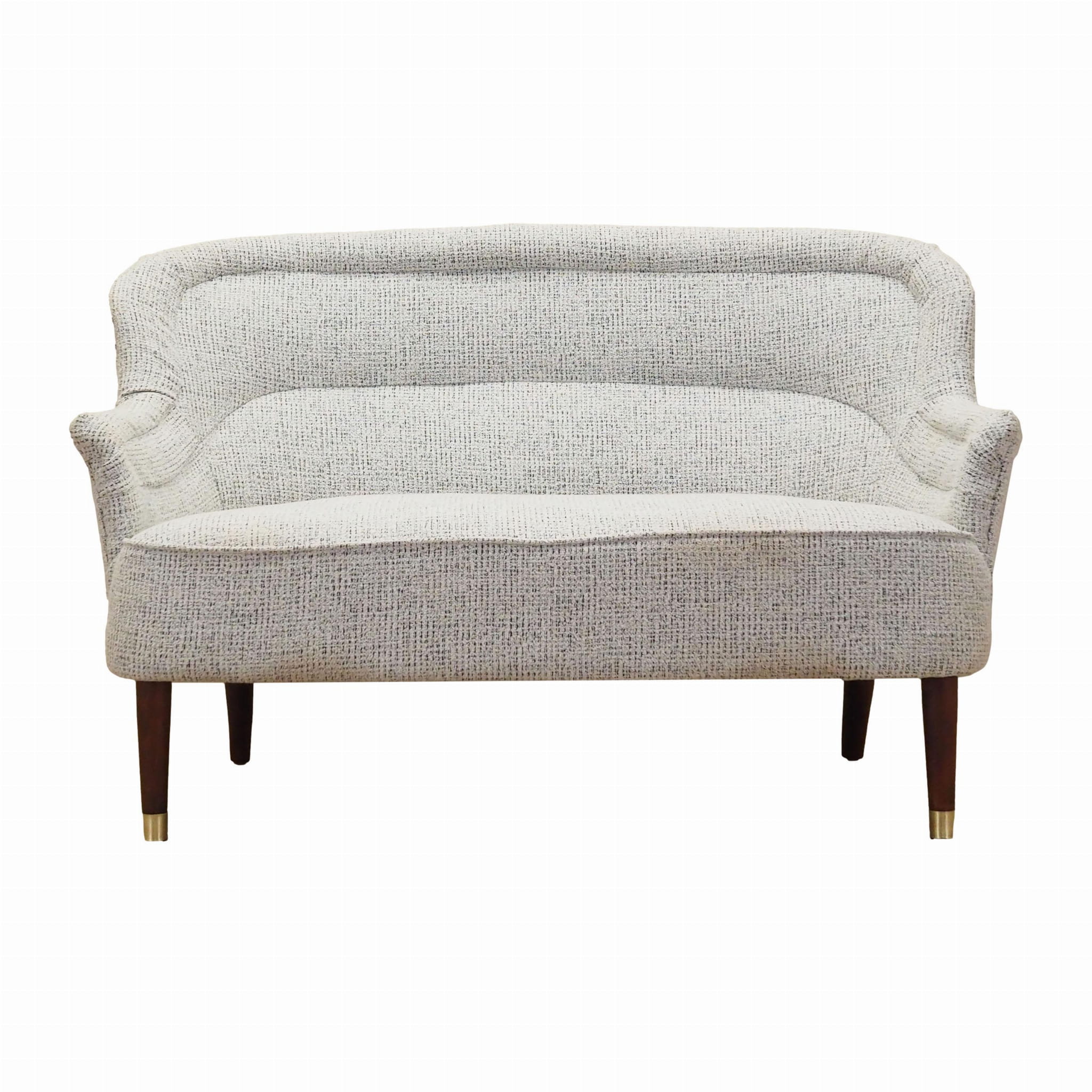 2-Sitzer Sofa Mischgewebe Weiß 1960er Jahre