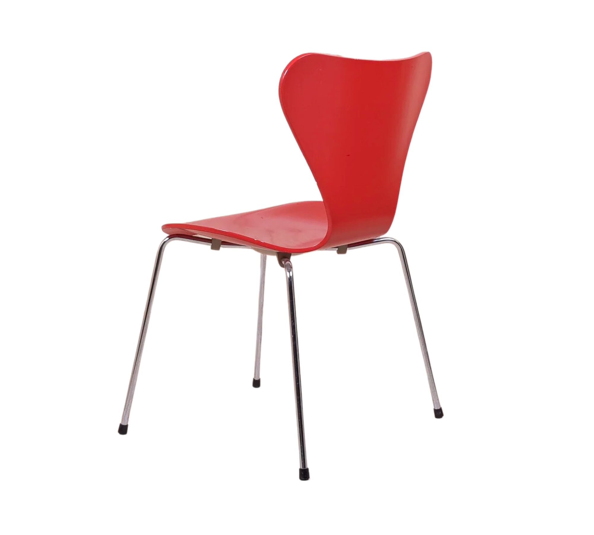 Serie 7 Fritz Hansen-Arne Jakobsson Holz  rot