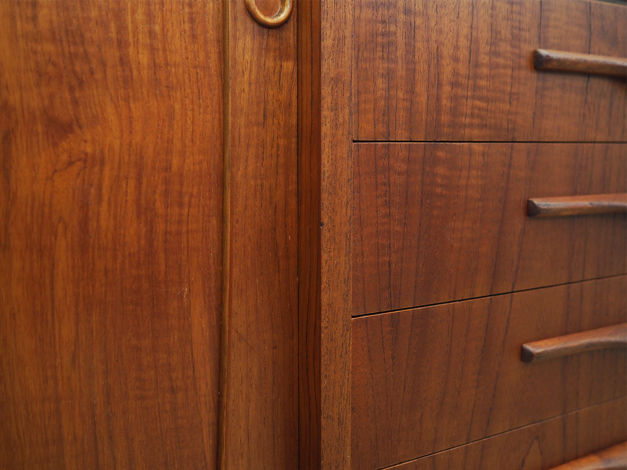 Vintage Sideboard Teakholz Braun 1960er Jahre