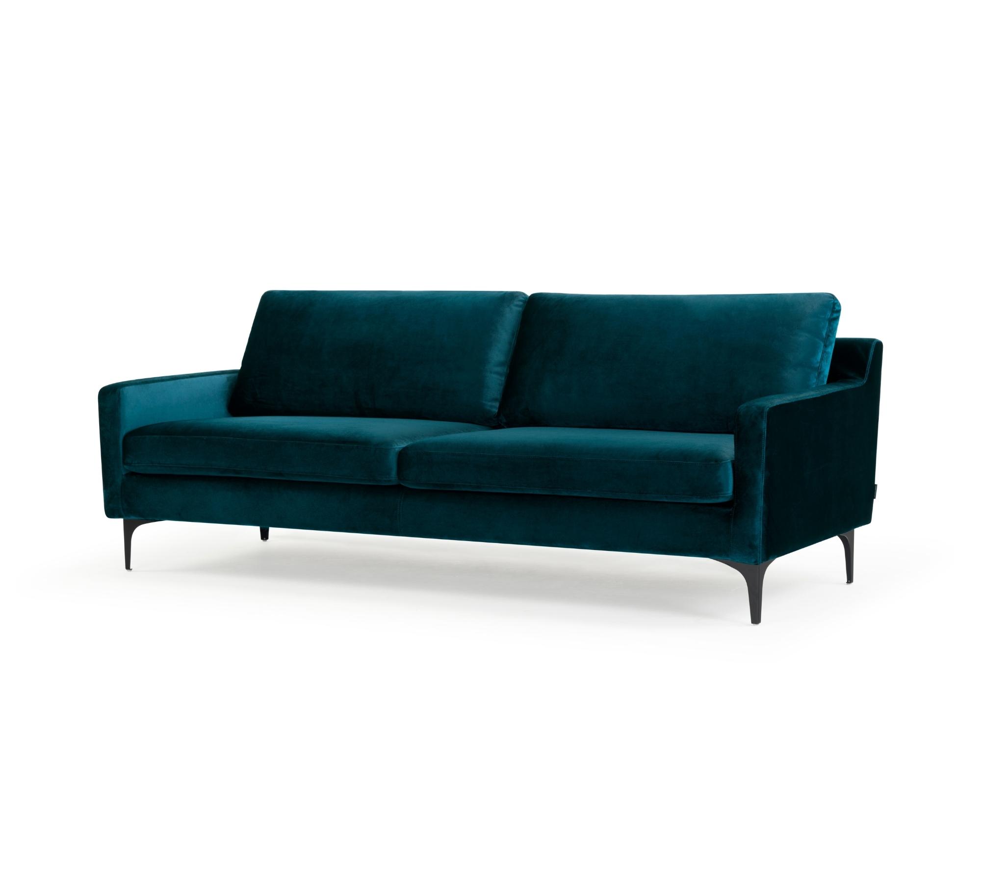 Astha 3-Sitzer Sofa Velour Lux Navy
