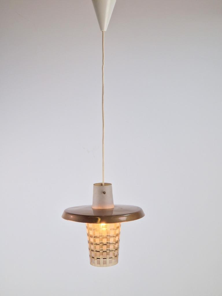 Hängelampe Kupfer Glas