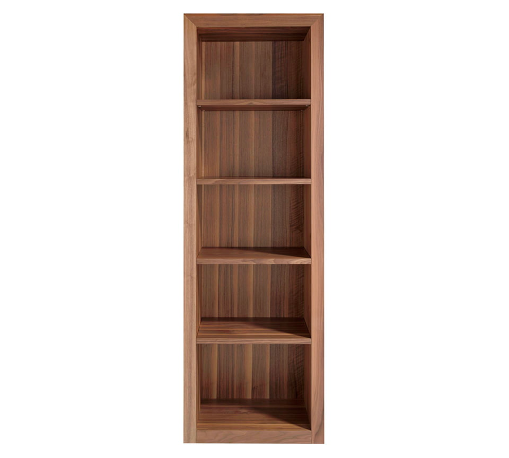 Walnut veneer bookshelf