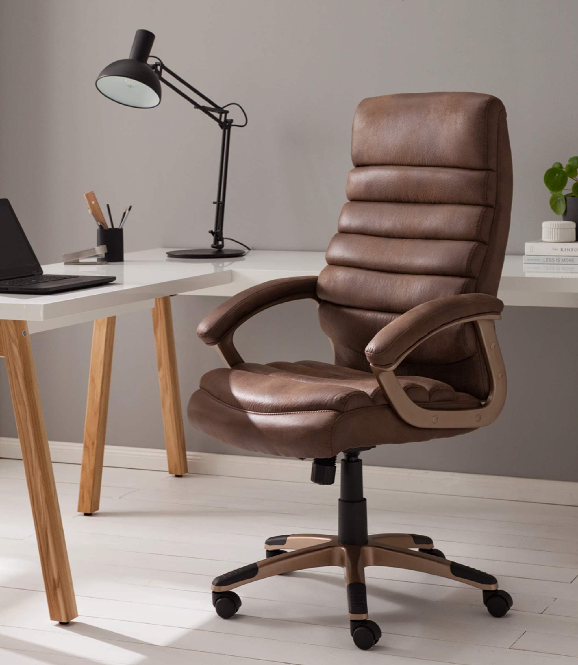 Bürostuhl Microfaser Vintage Braun