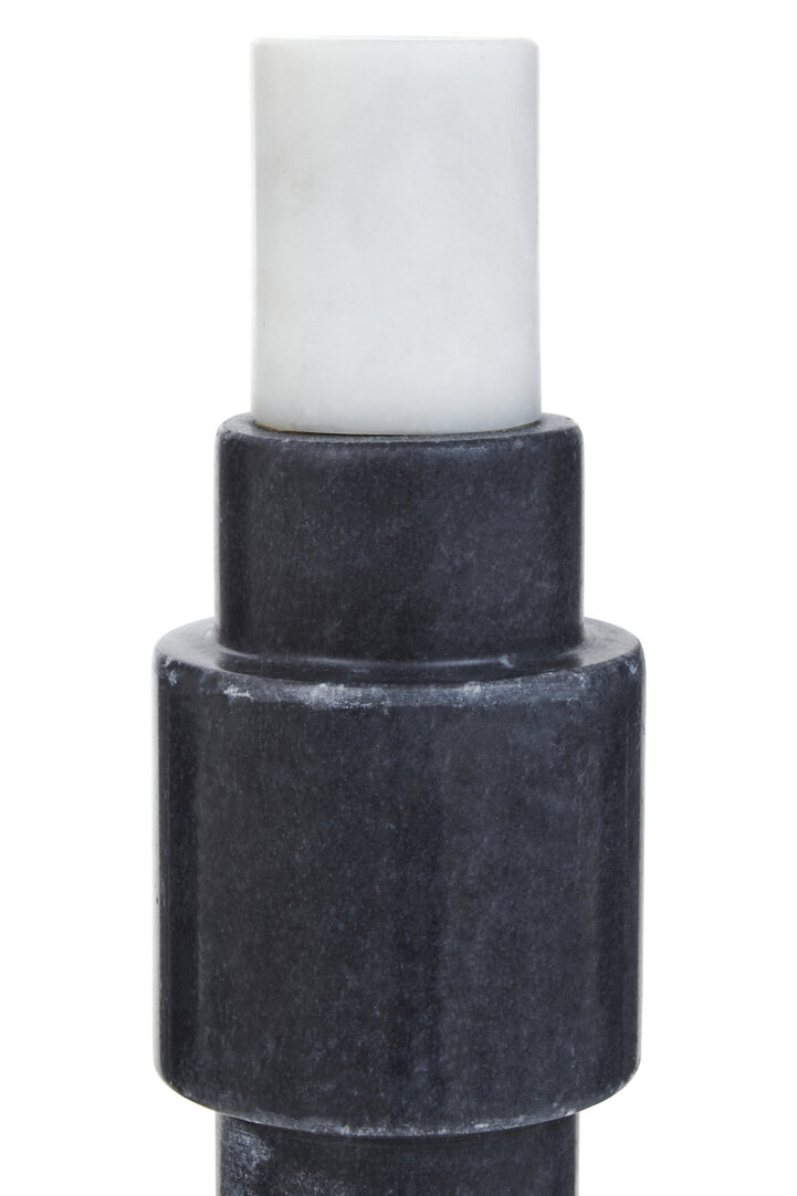 Candlestick Marble Black White