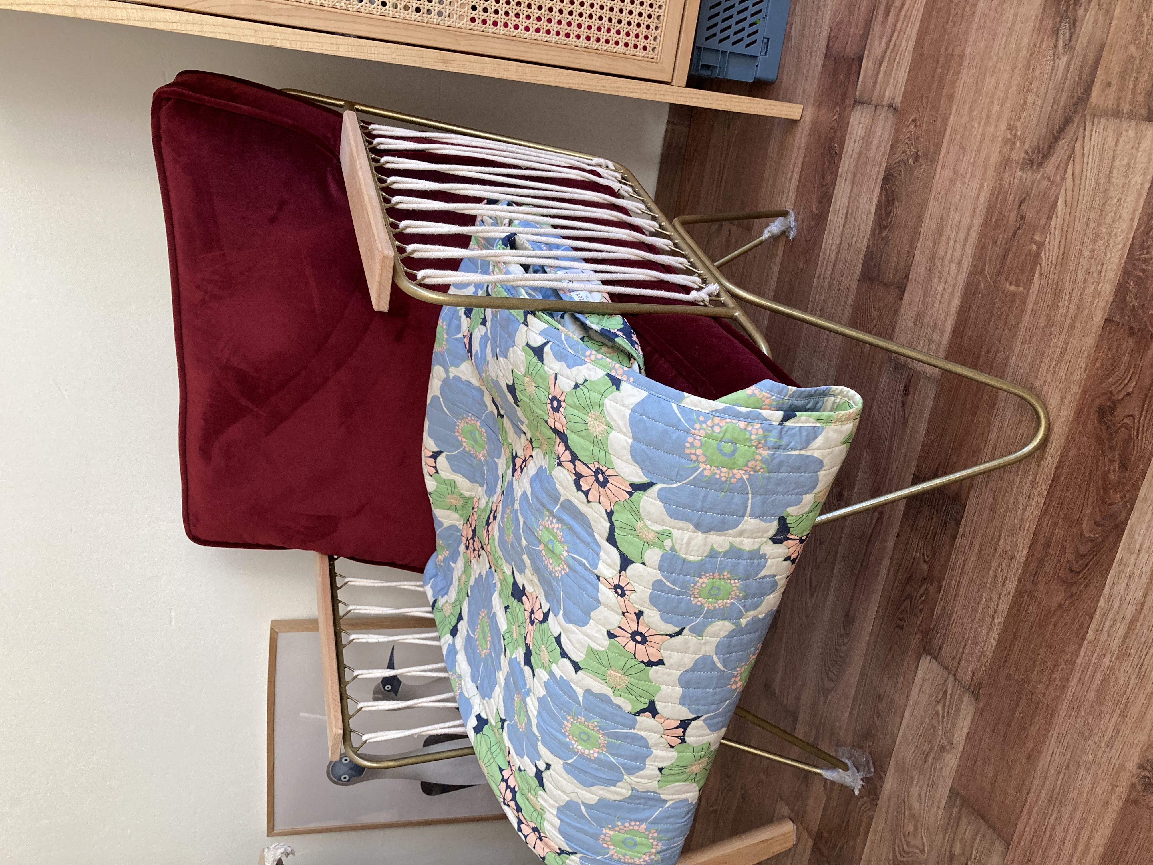 Croisette-Sessel Samt Rot