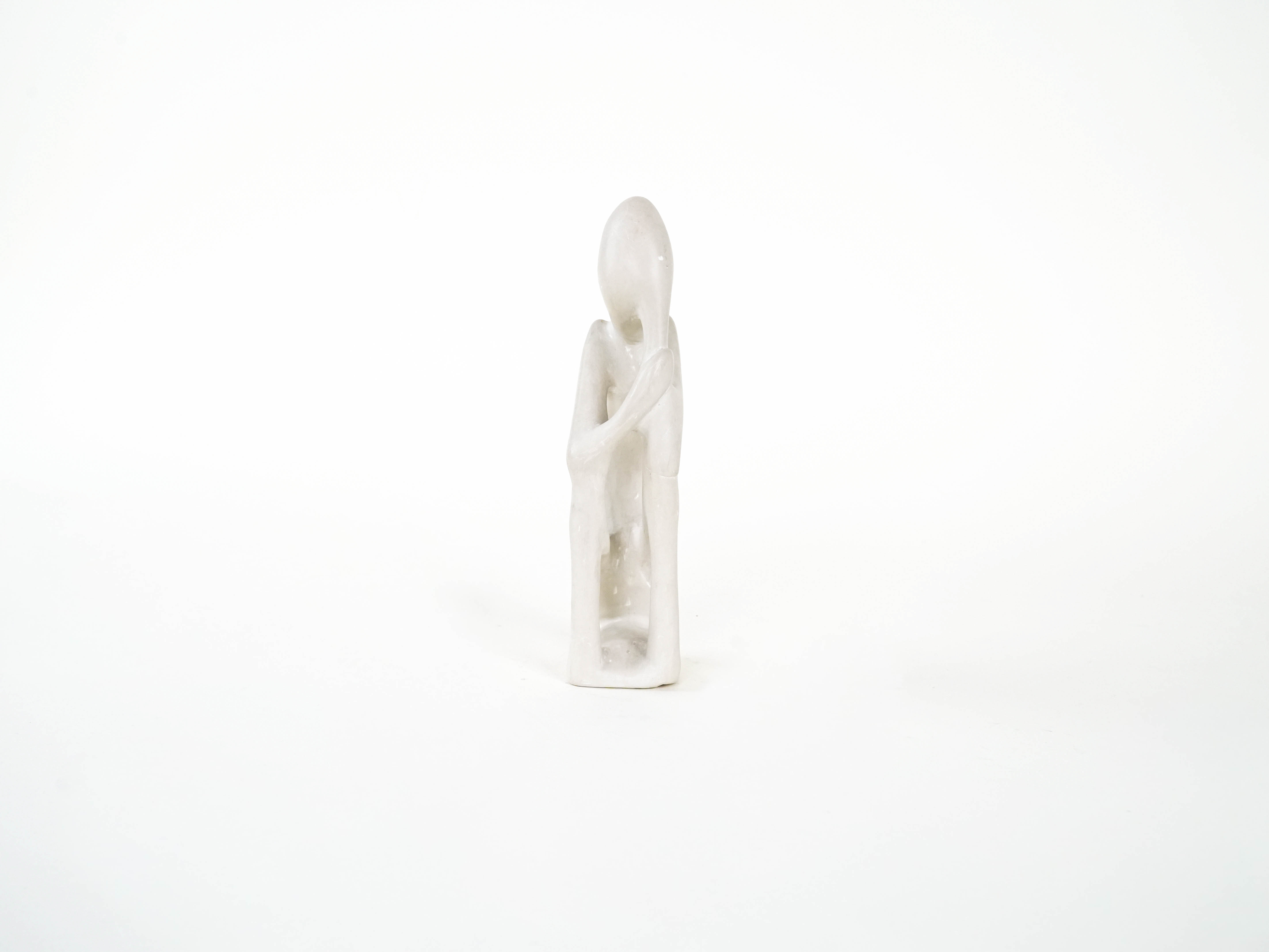 Skulptur Modernistisch Creme 1980er Jahre