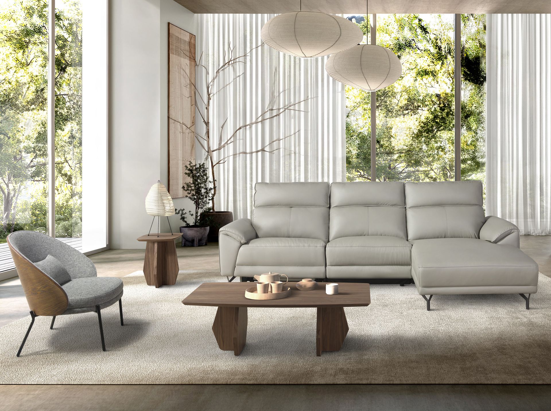 Armchair Textile Grey