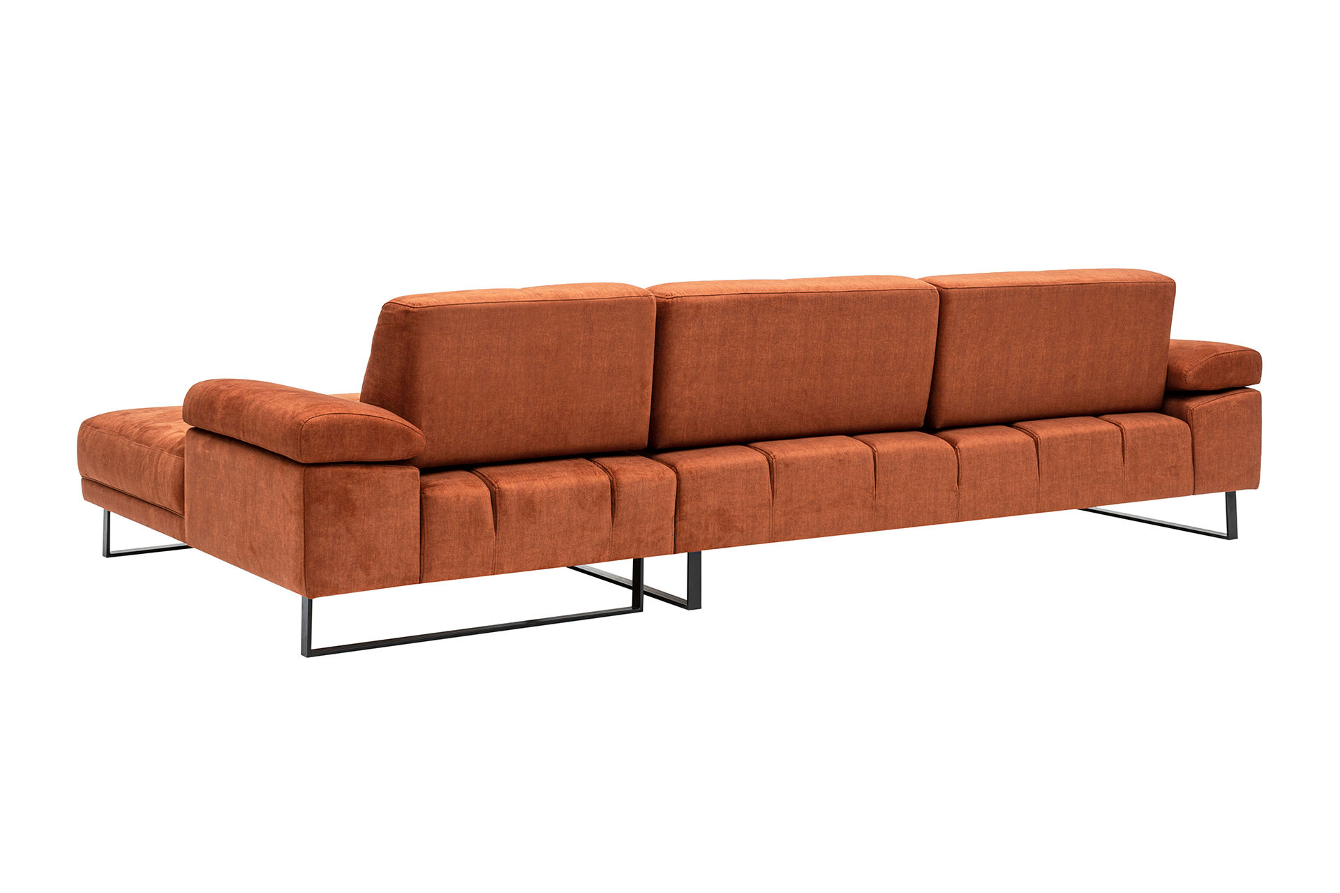 Modernes Sofa Récamiere Rechts Groß Orange