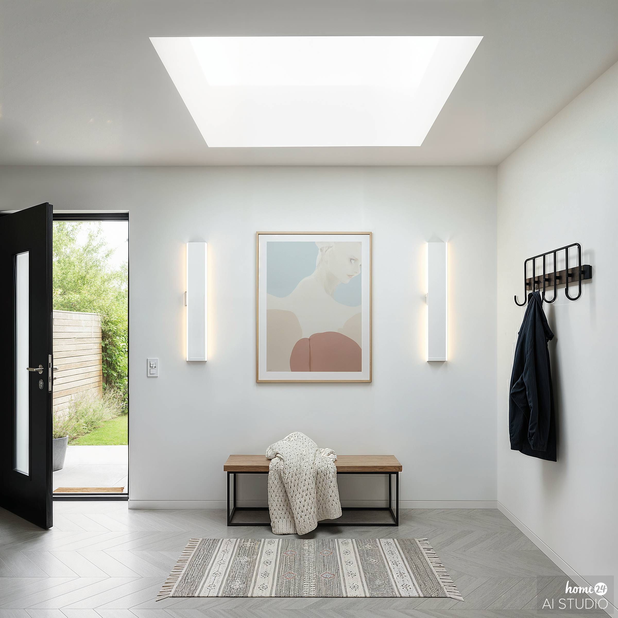 Krim Rechargeable Wall Lamp Dimmable incl. Remote Control White