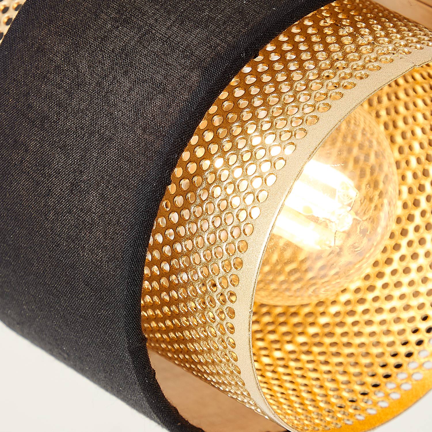 4-Flammig Deckenleuchte Grove Eisen Mischgewebe