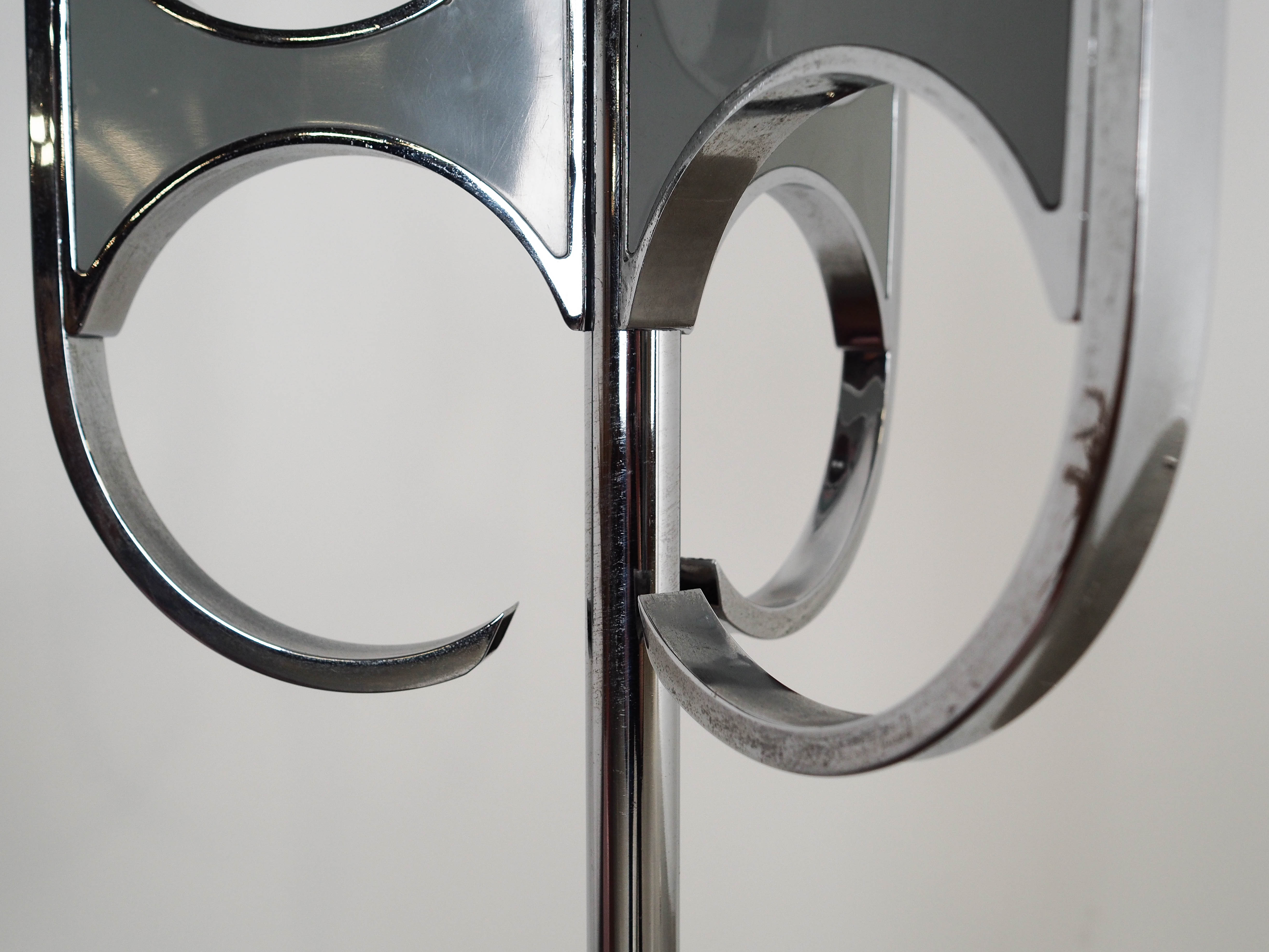 Stehlampe Murano-Glas Silber 1970er Jahre