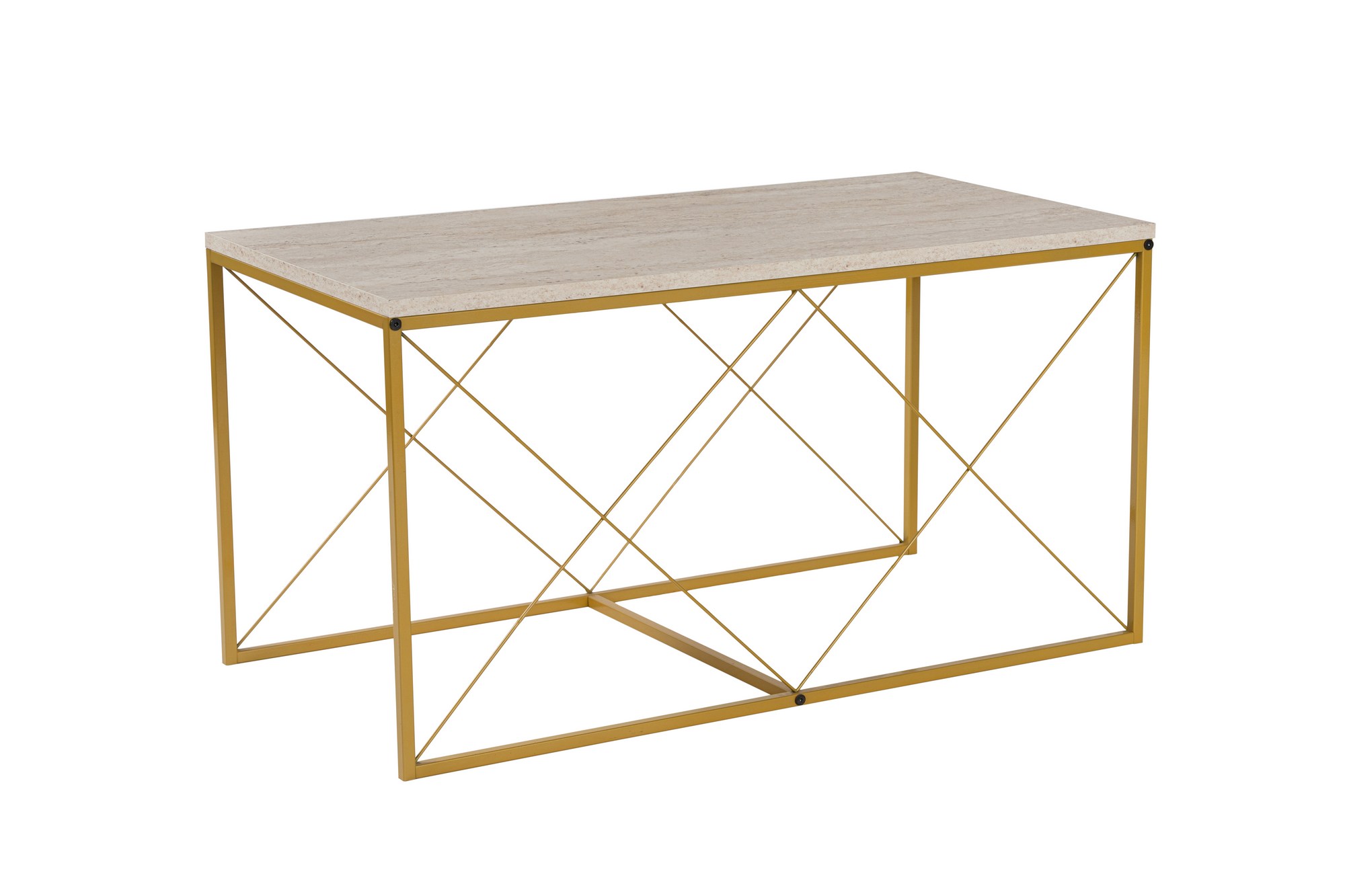 Defne Couchtisch Marmor Gold