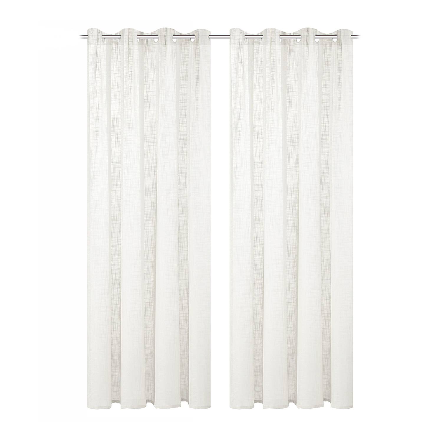 Ösenschal Softy 2er-Set Polyester Wollweiß 140 x 160 cm