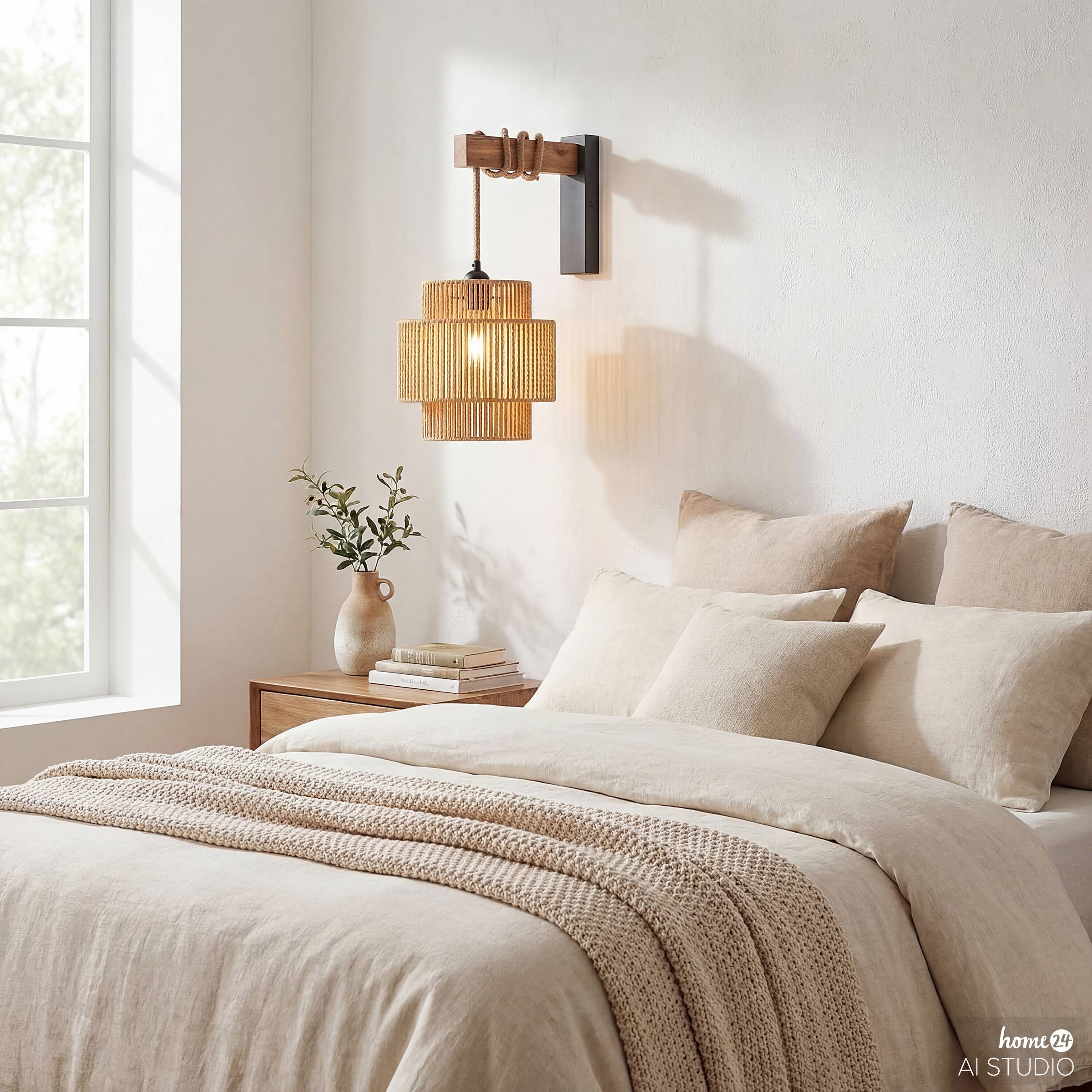 Simi Wandleuchte mit Akku-Leuchtmittel inkl. Fernbedienung