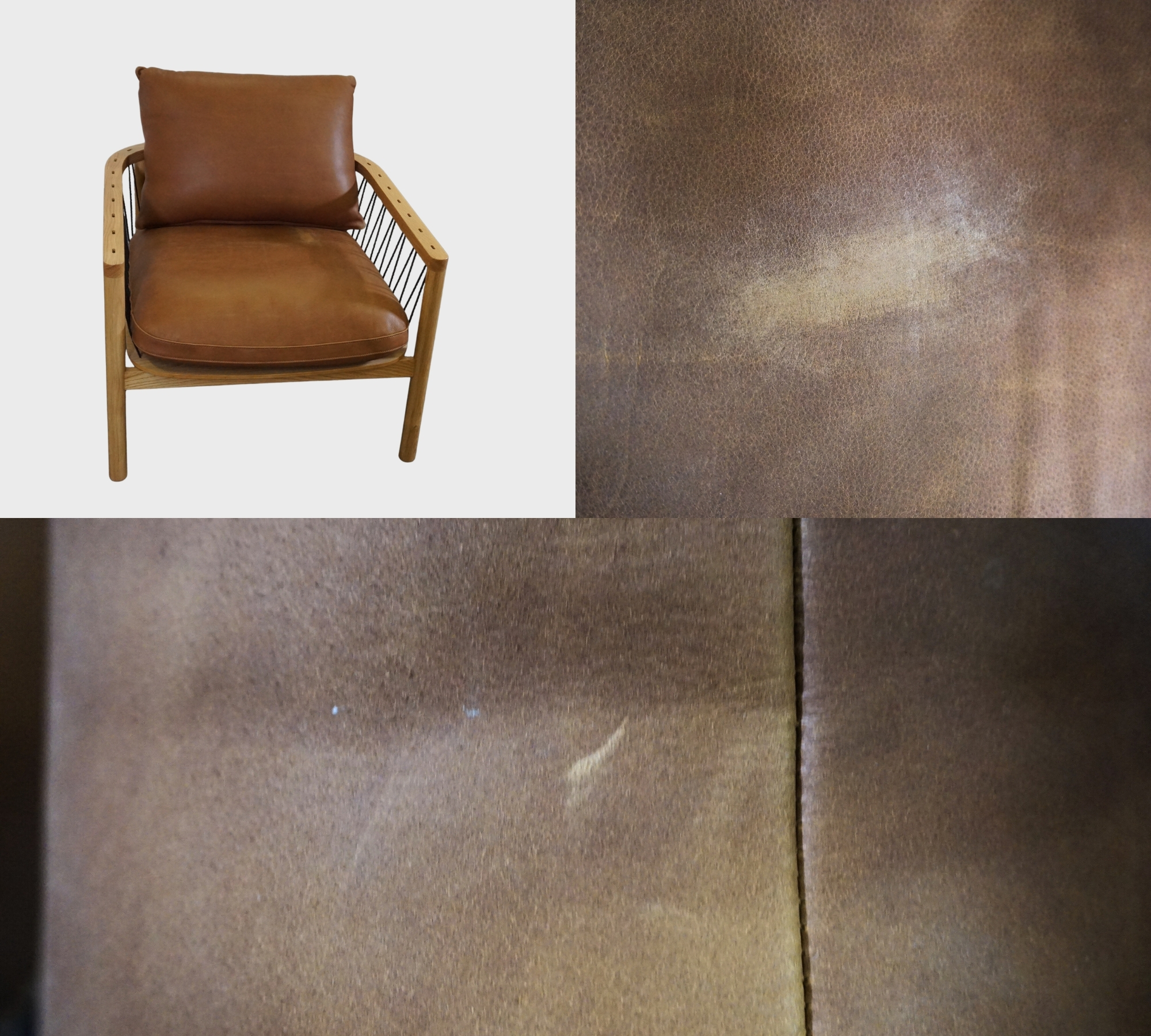 Enzo Sessel Leather Bronze