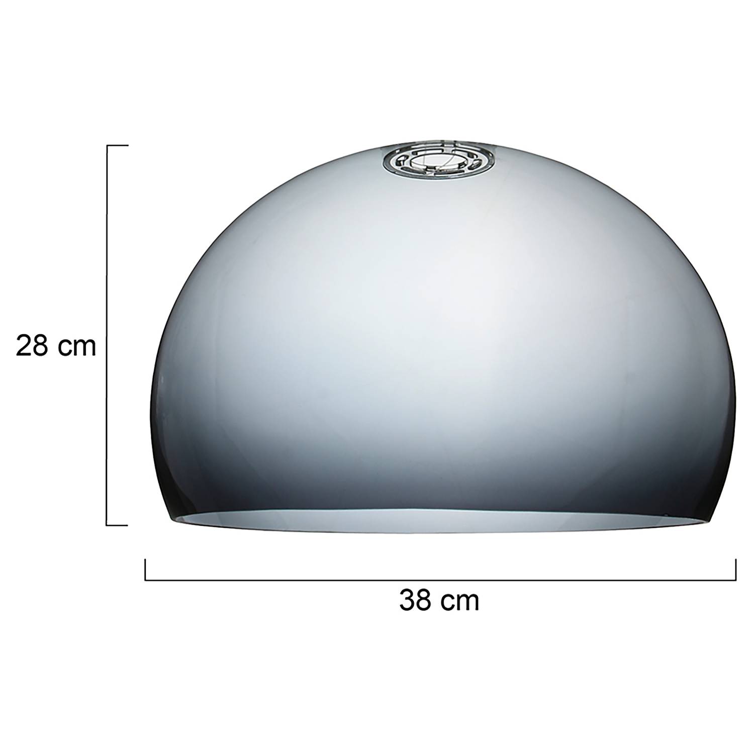 Lampenschirm Typ B Acrylglas Grau
