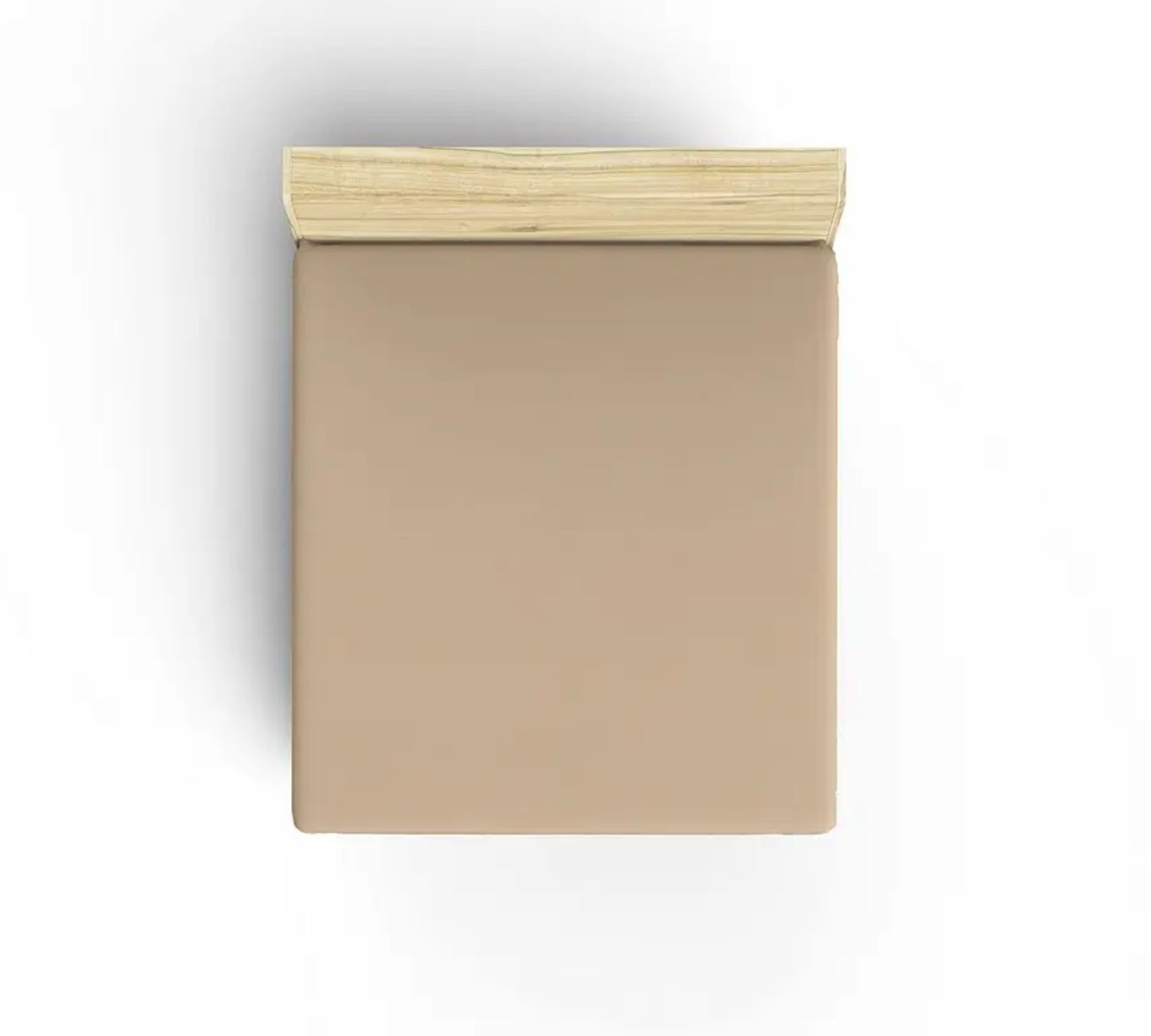 Lenzuolo con angoli in cotone beige 100cm x 200cm