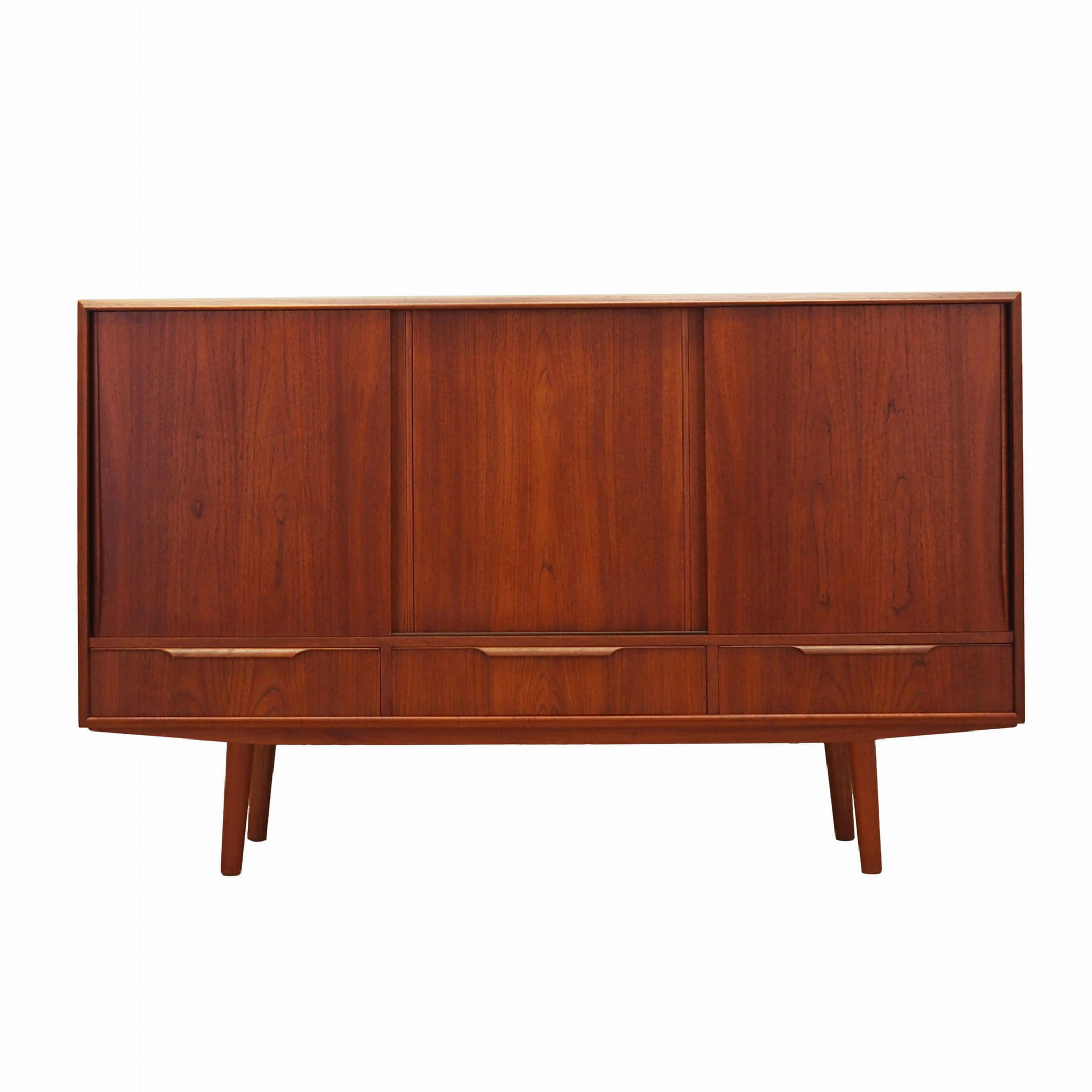 Highboard Teakholz Braun 1970er Jahre