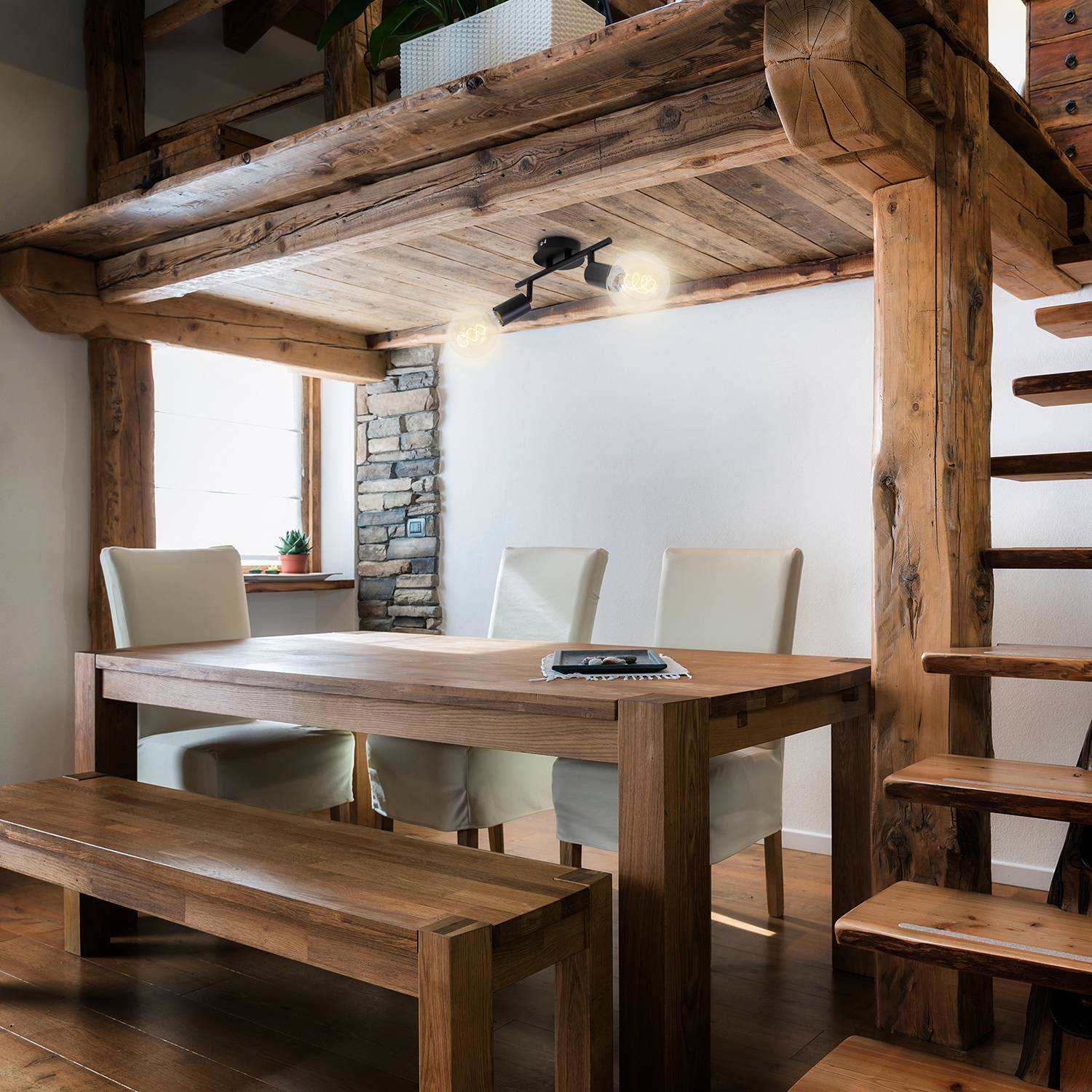 Pearl I Ceiling Lamp Iron 2-bulb