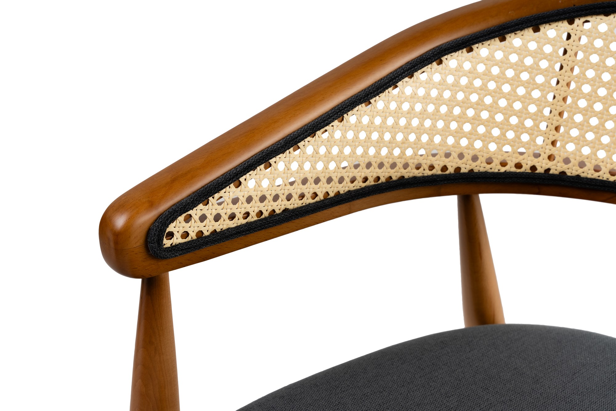 Lima Armlehnstuhl Holzfurnier Grau