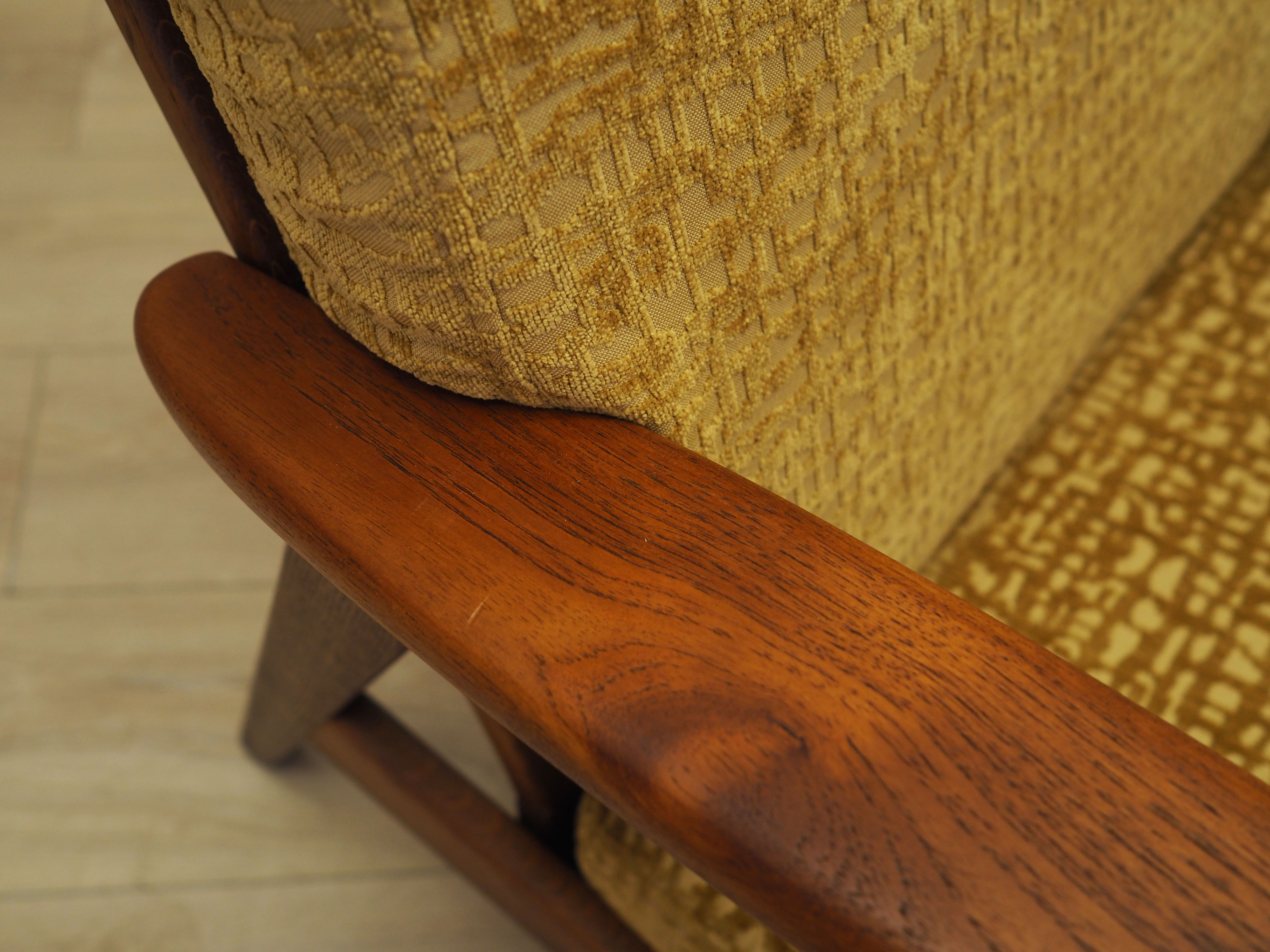 Armchair Teak Yellow 1970s