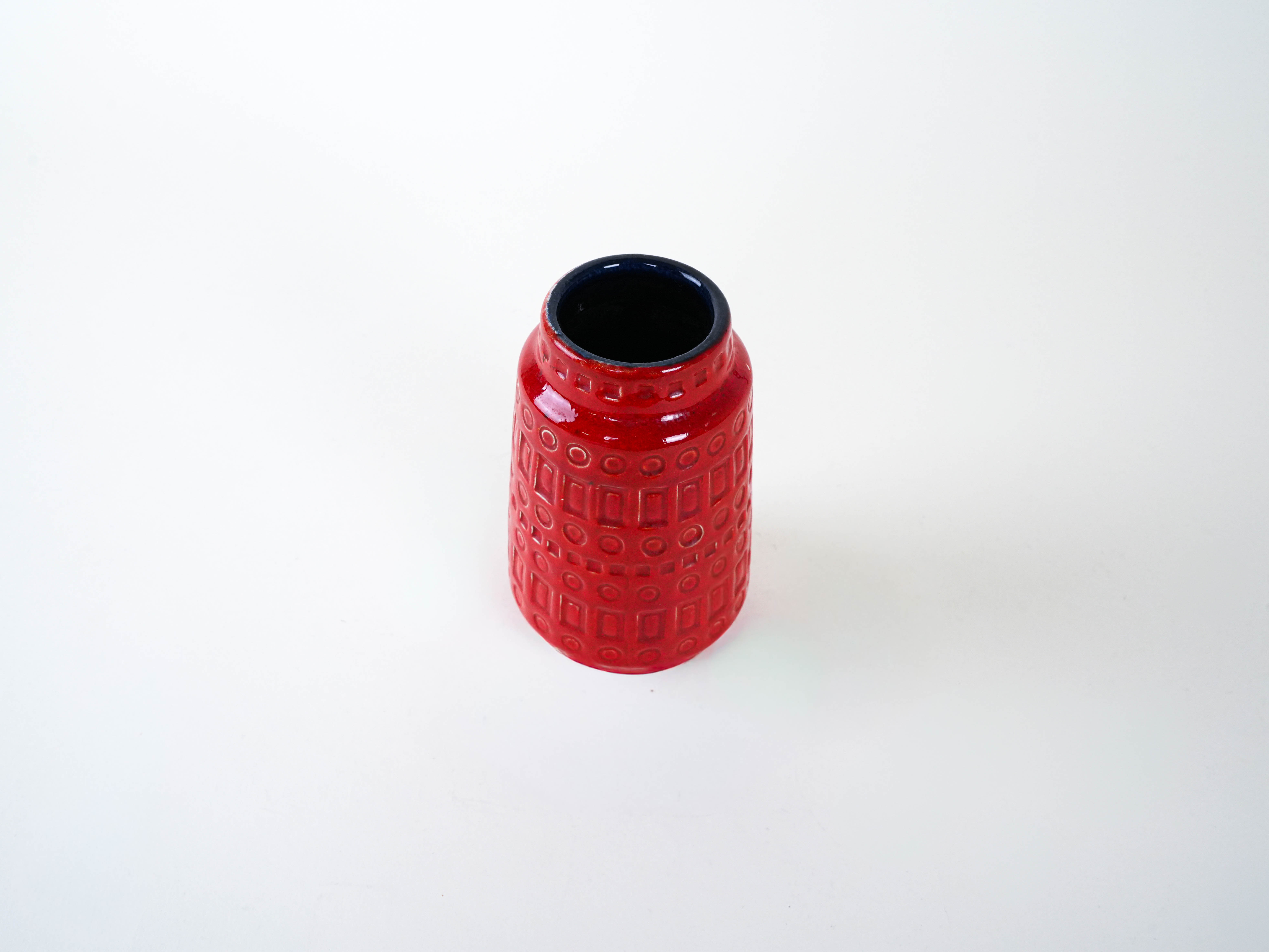 Ceramic vase 1960s Red