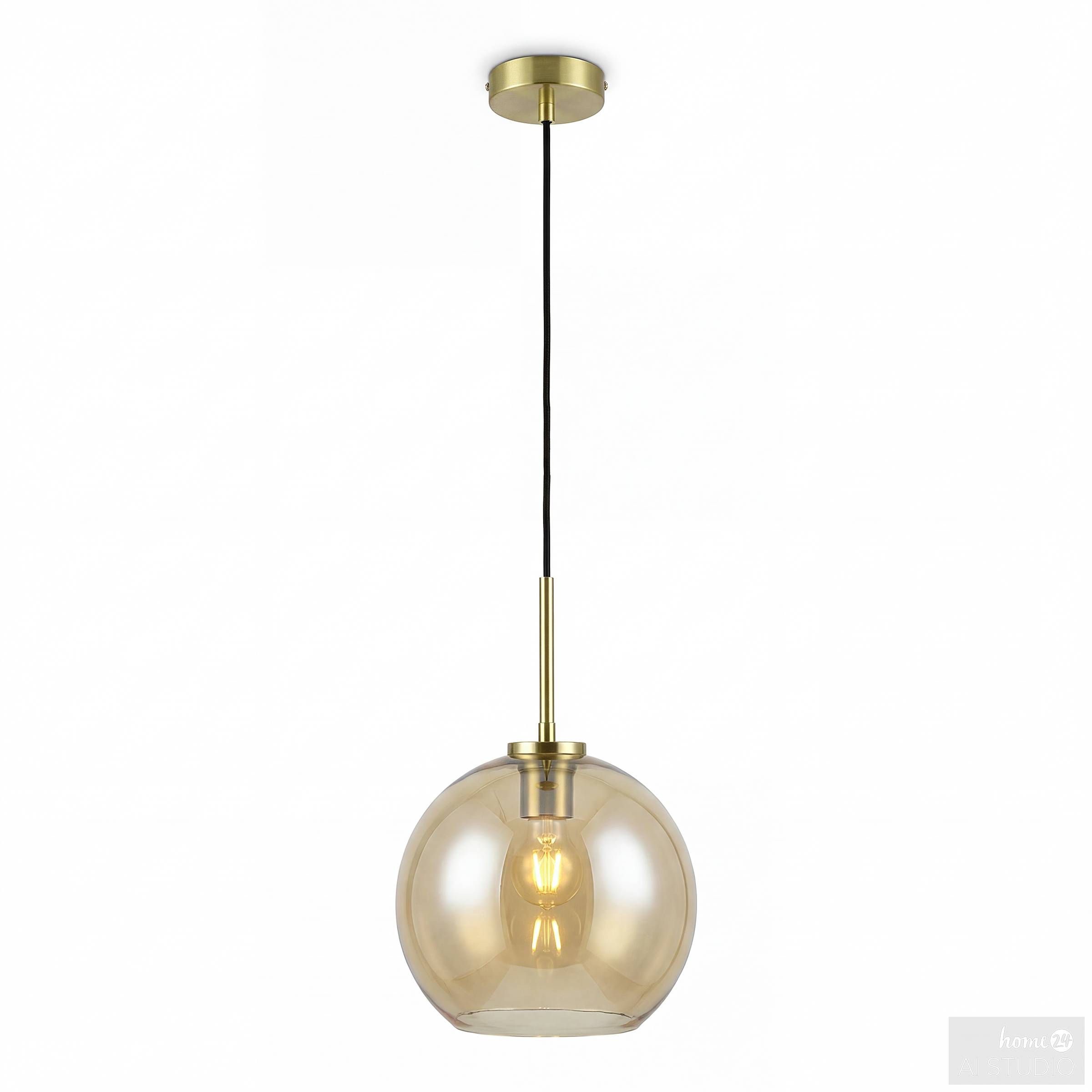 Pendant light Zevro 1-light colored glass iron