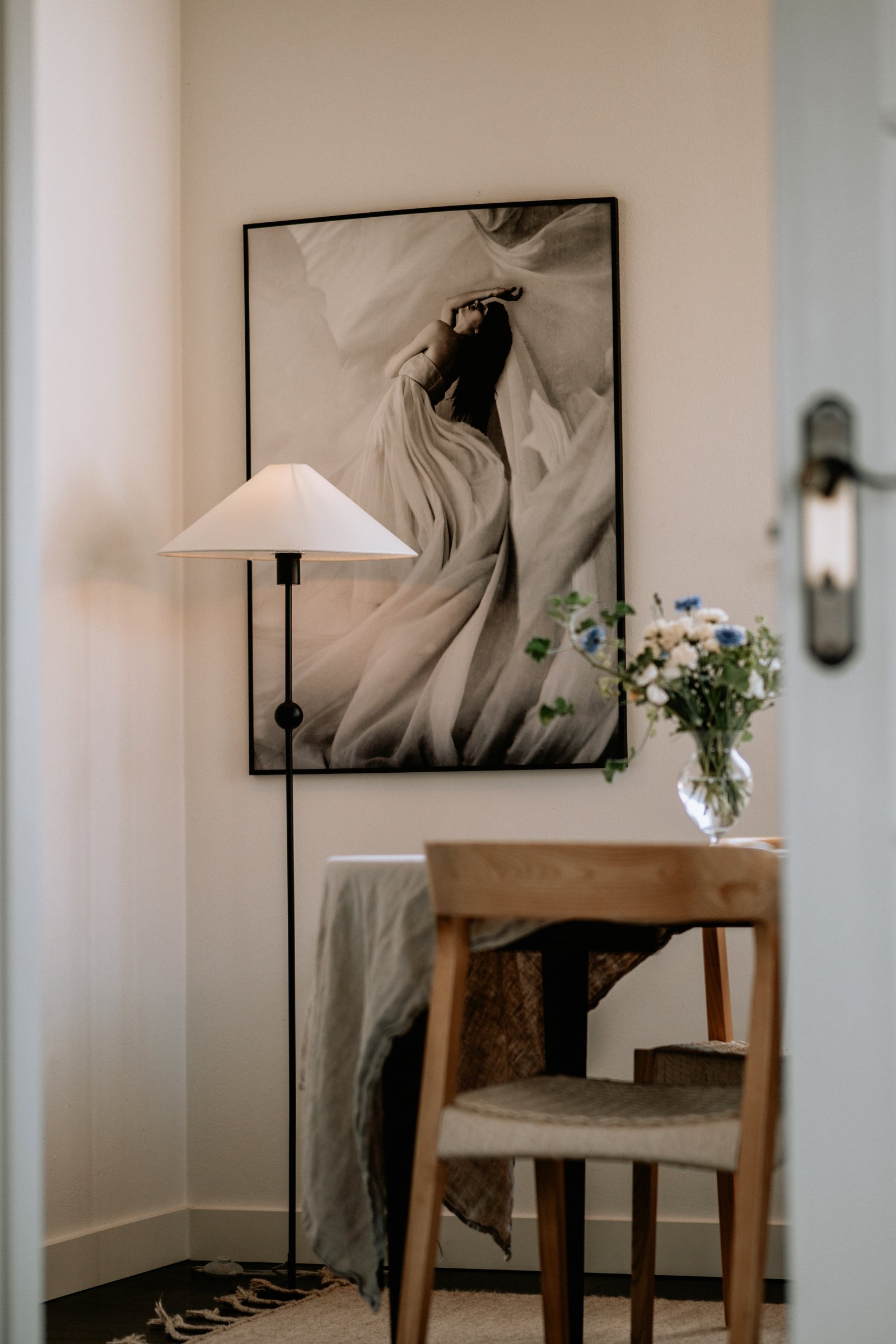 Olivia Lampenschirm Leinen Weiß Ø 45cm