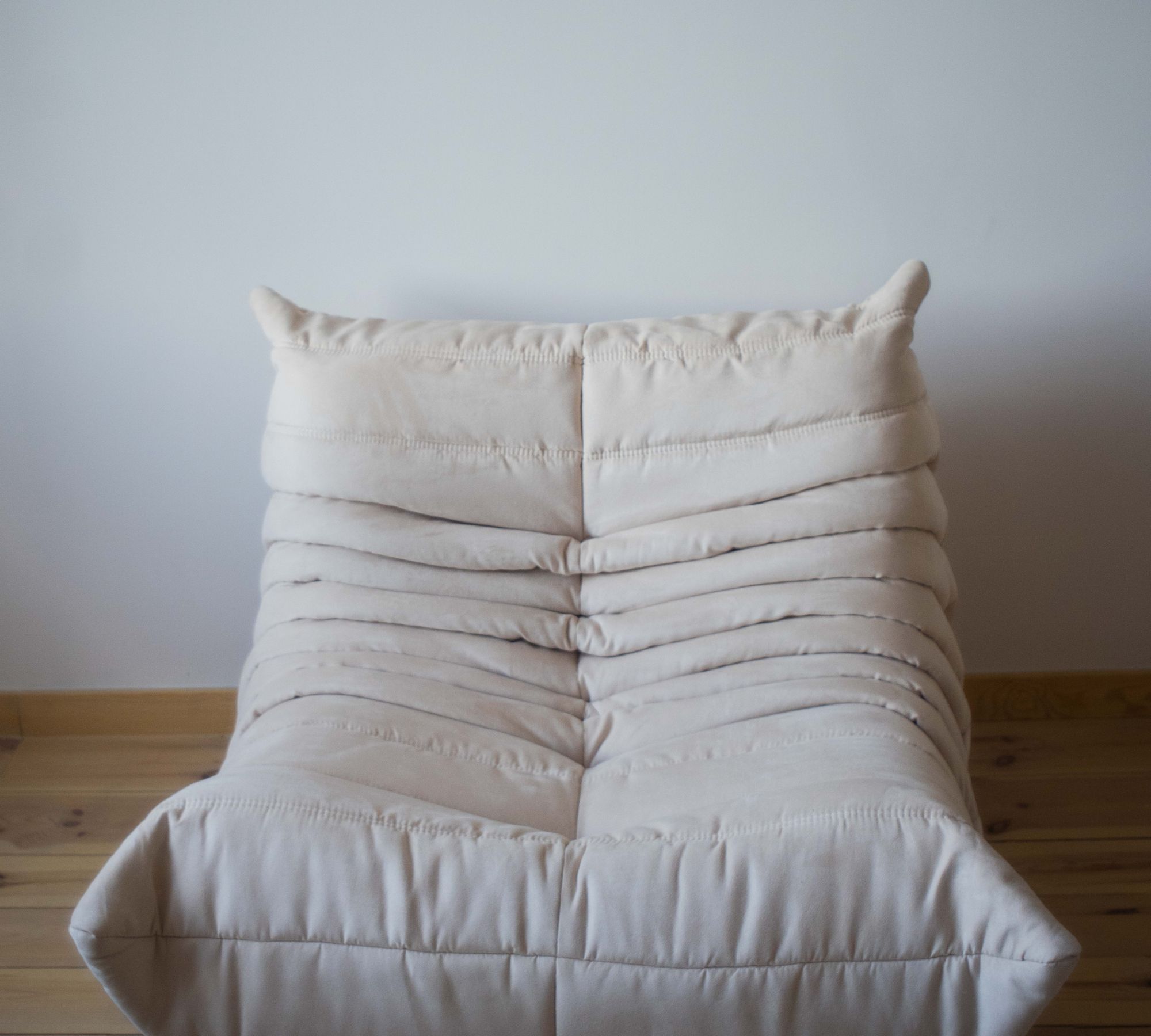 Set Lounge Togo 5 pezzi ecopelle beige chiaro