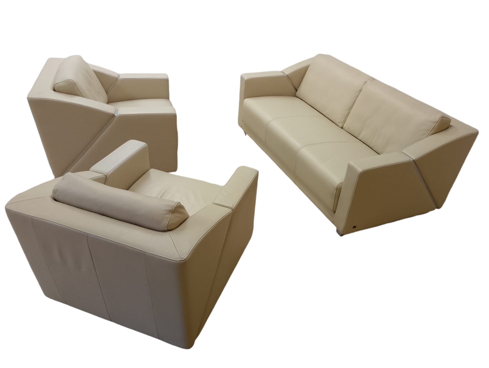 Modell 350 Sofaset Leder Beige