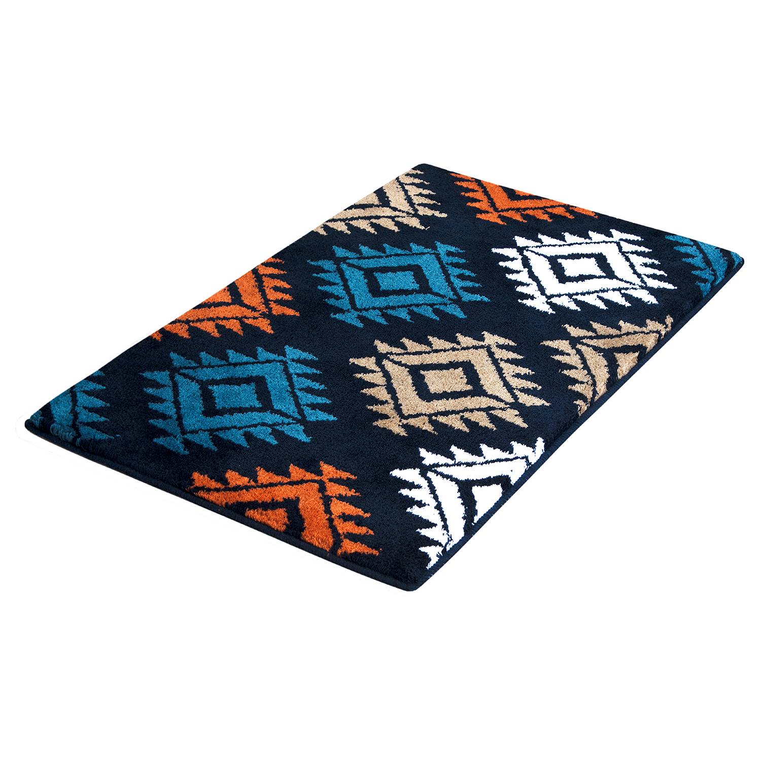 Badematte Luana Webstoff Marineblau 90 x 60 cm