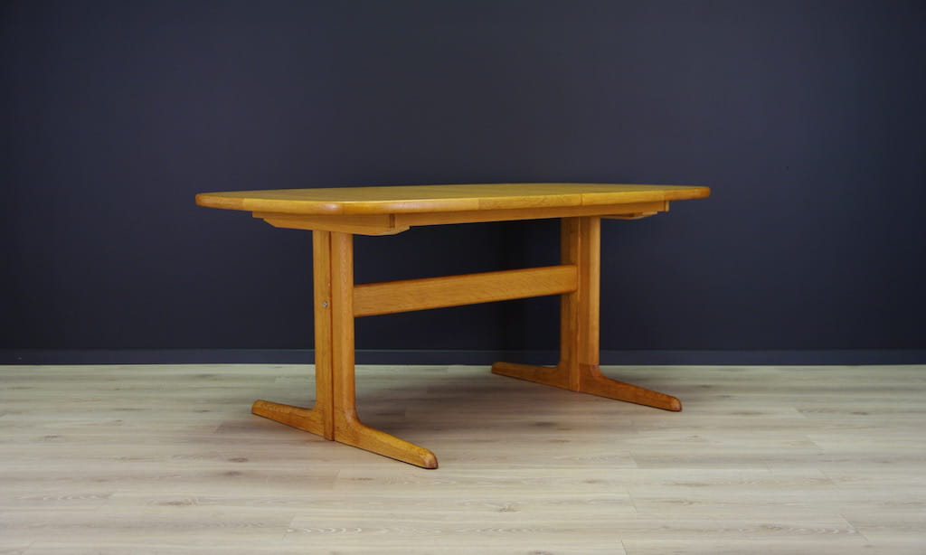 Vintage Table Ash Wood Brown 1960s