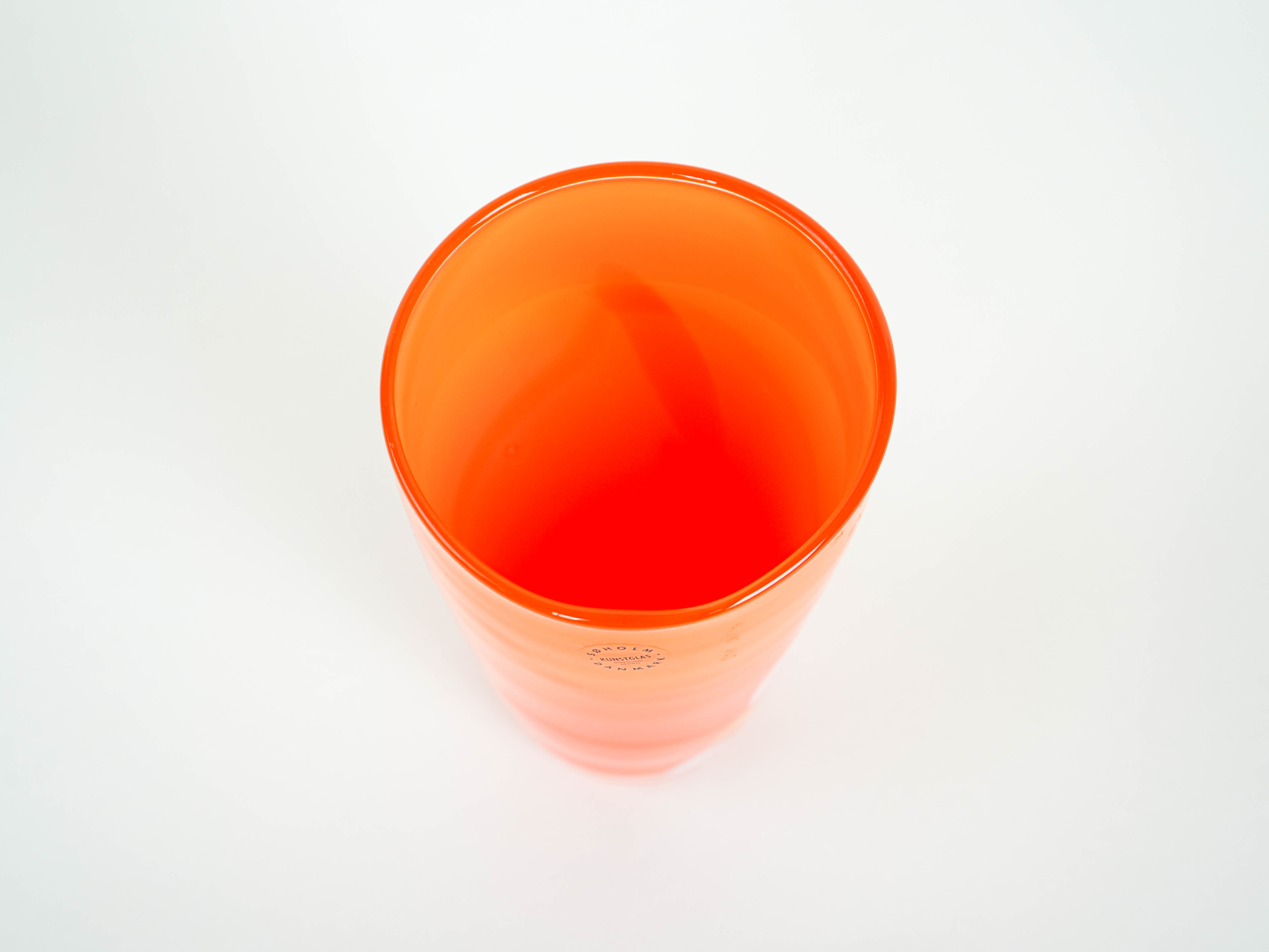 Glass vase 1970s Orange