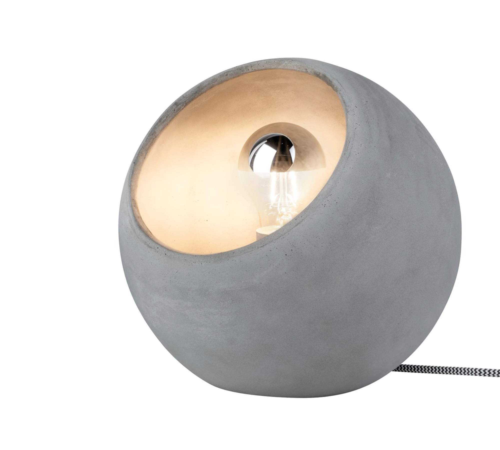 1-Flammige Tischleuchte Beton Grau