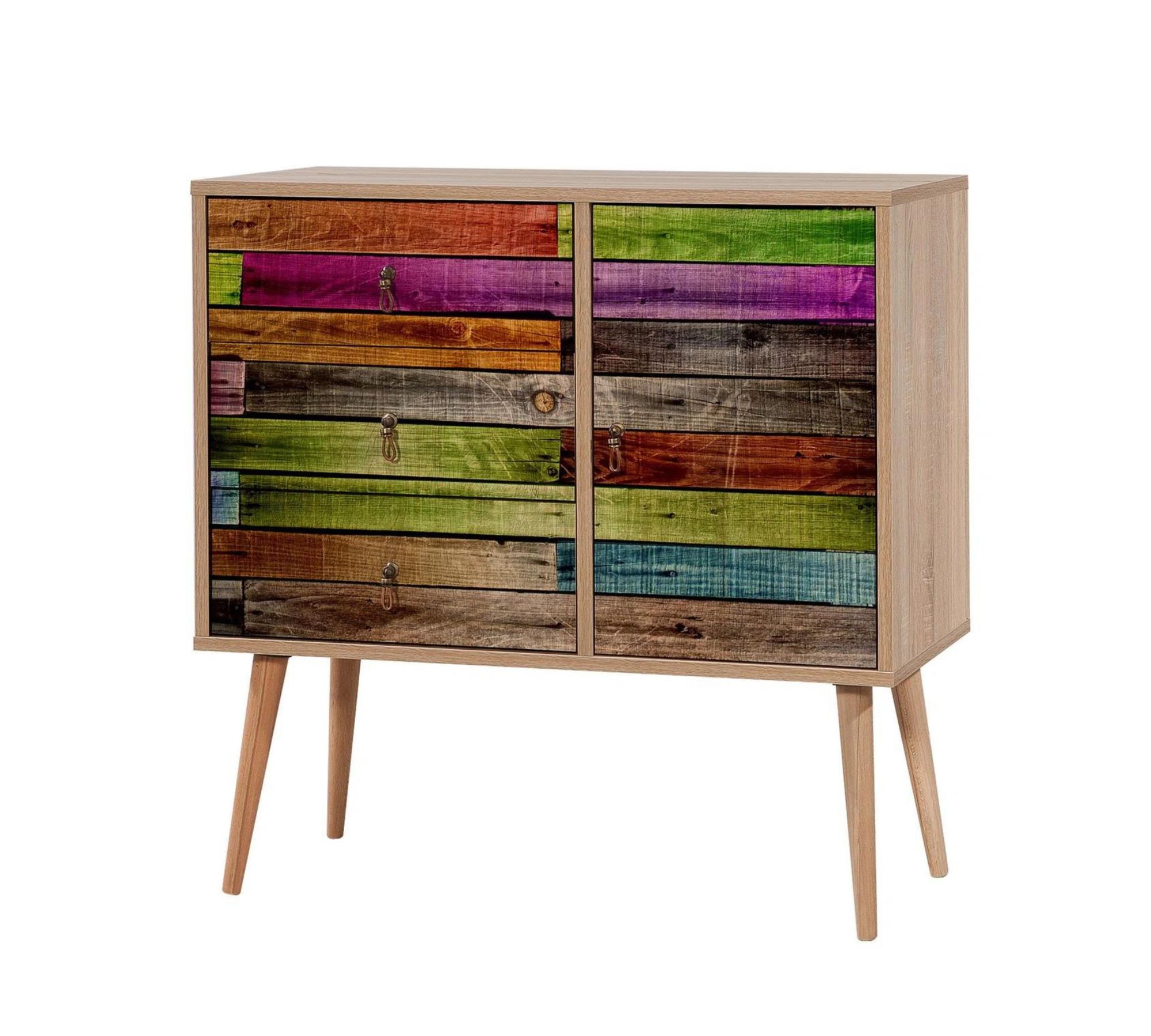 Kommode Holz Mehrfarbig