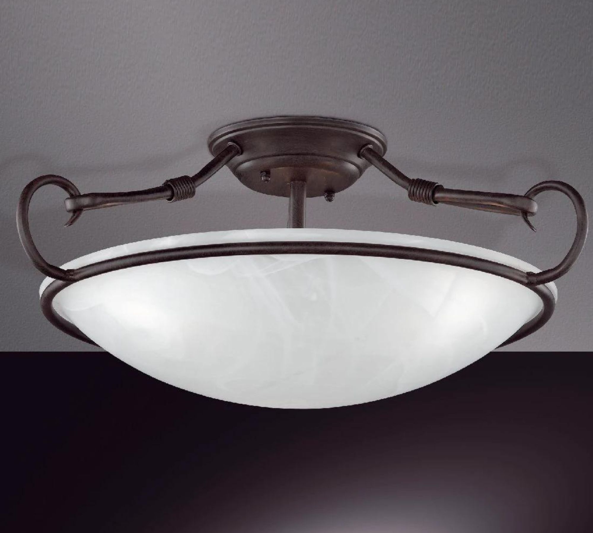 Deckenleuchte Glas Metall Schwarz