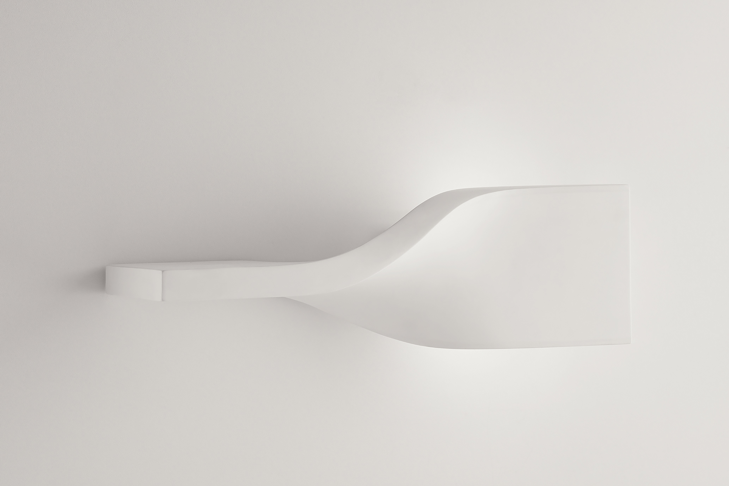 Piroette Wandleuchte 1-Flammig Gips Weiß