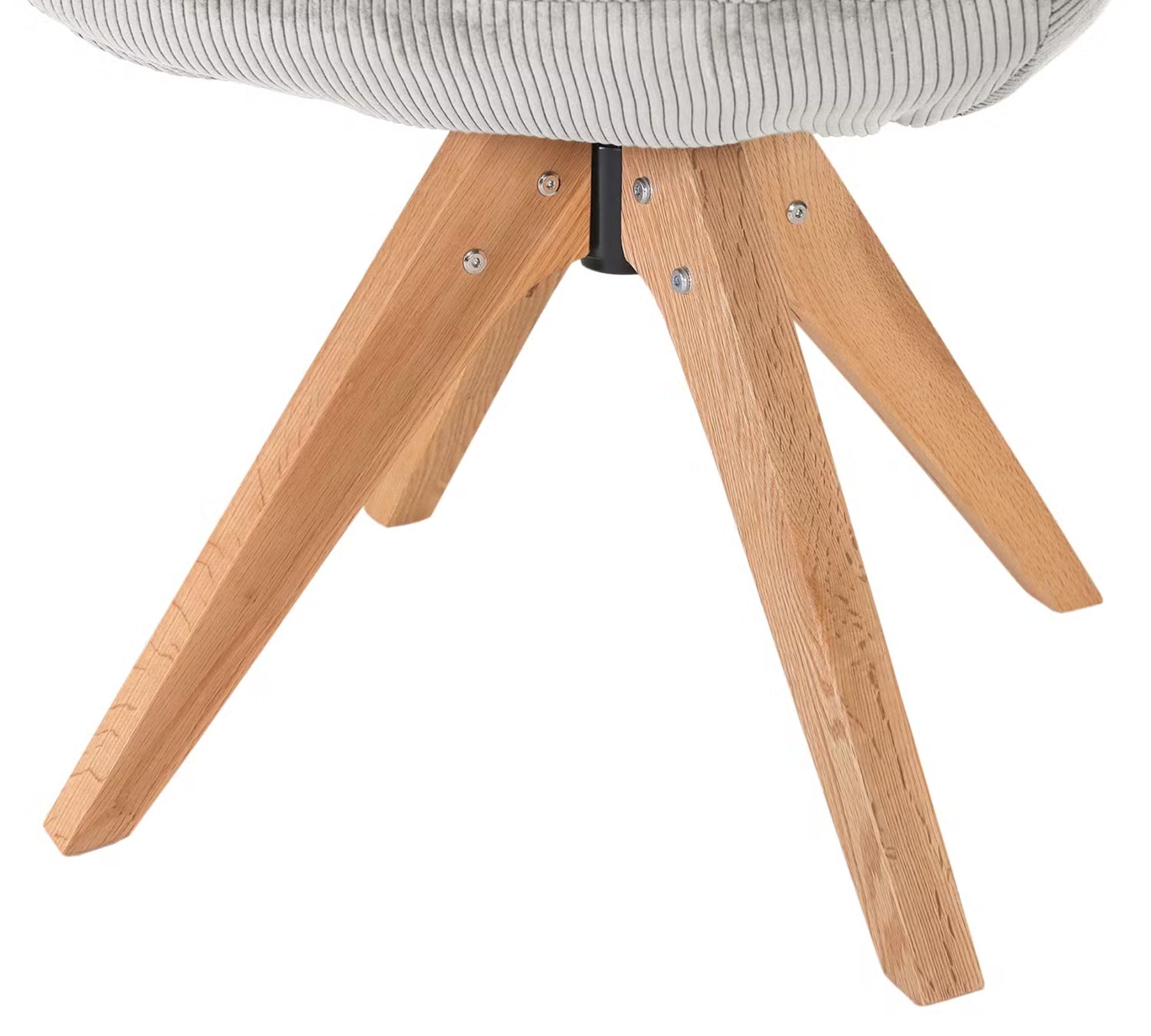 2x Drehsessel Cord Hellgrau